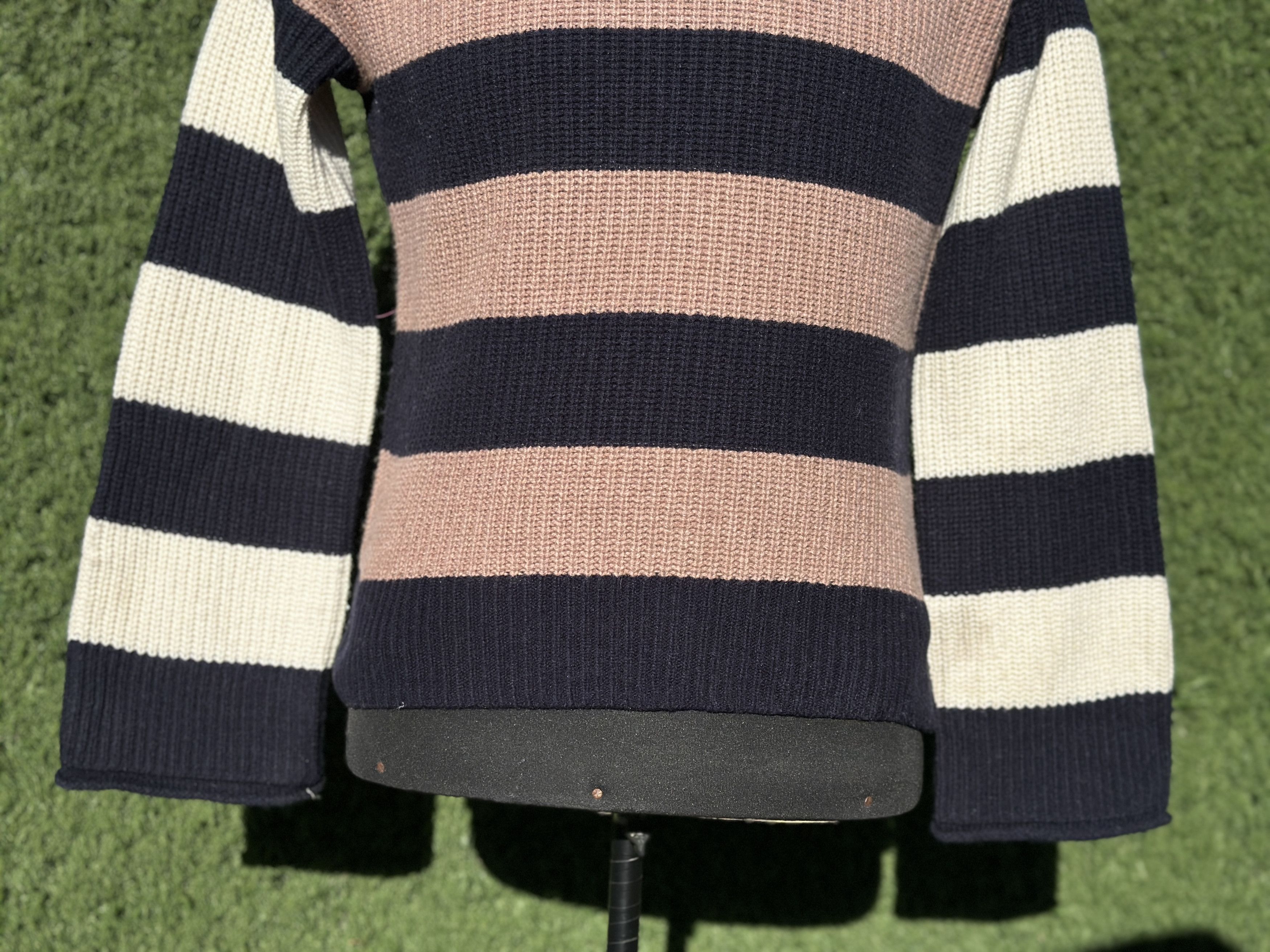 Other Jenni Kayne Striped Knit Sweater Size S Shoulder Buttons Size S / US 4 / IT 40 - 5 Thumbnail