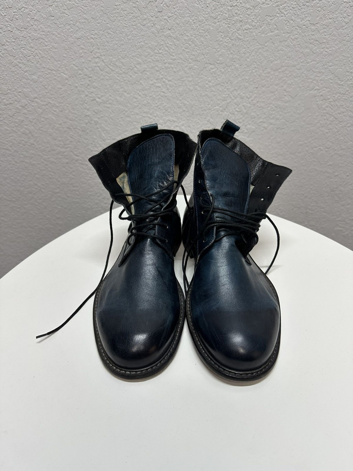 If Six Was Nine Vintage Italian AS 98 Rick Owens Style Leather Biker Boots Size US 9 / EU 42 - 5 Thumbnail