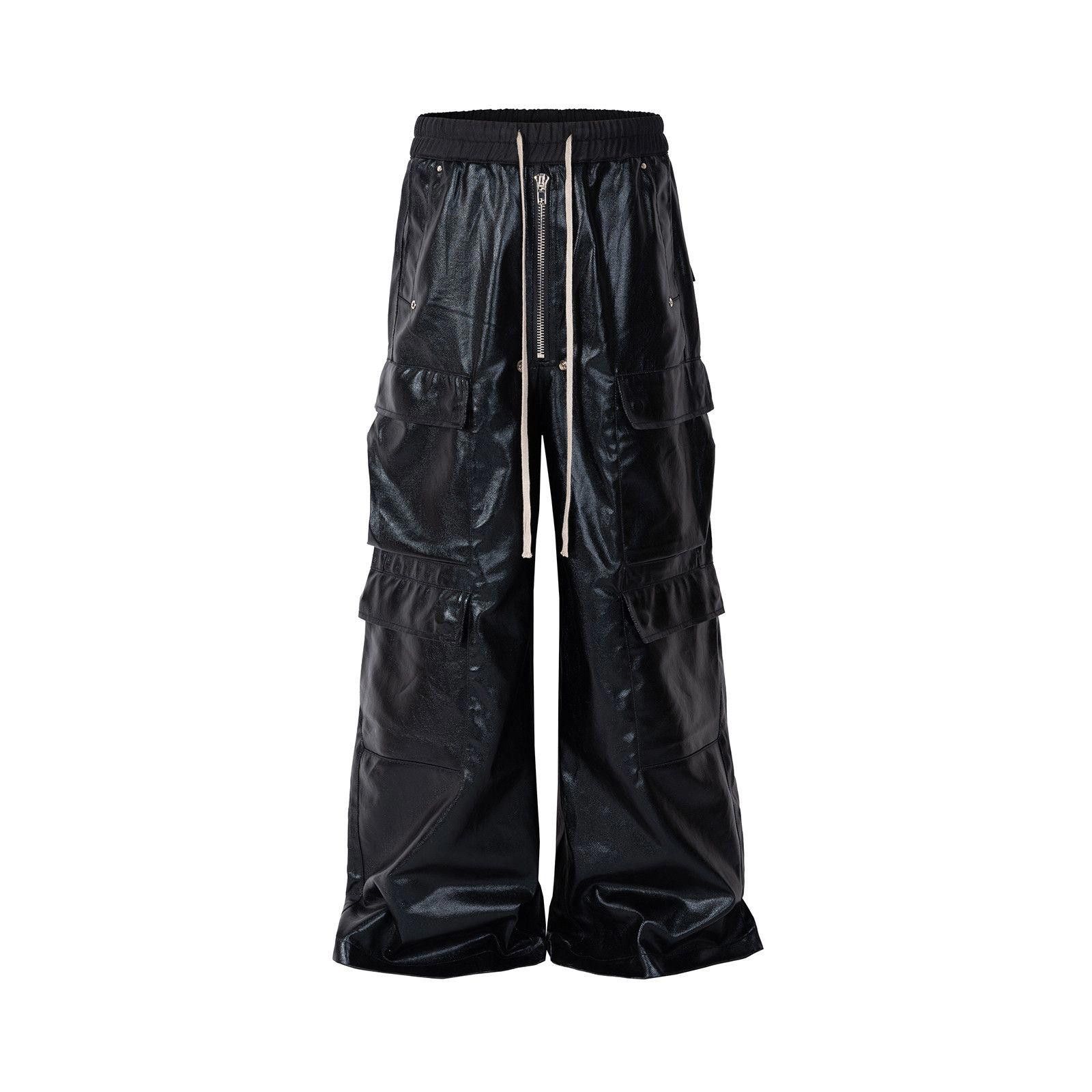 Japanese Brand Baggy PU Lether Denim Jeans Size US 32 / EU 48 - 5 Thumbnail