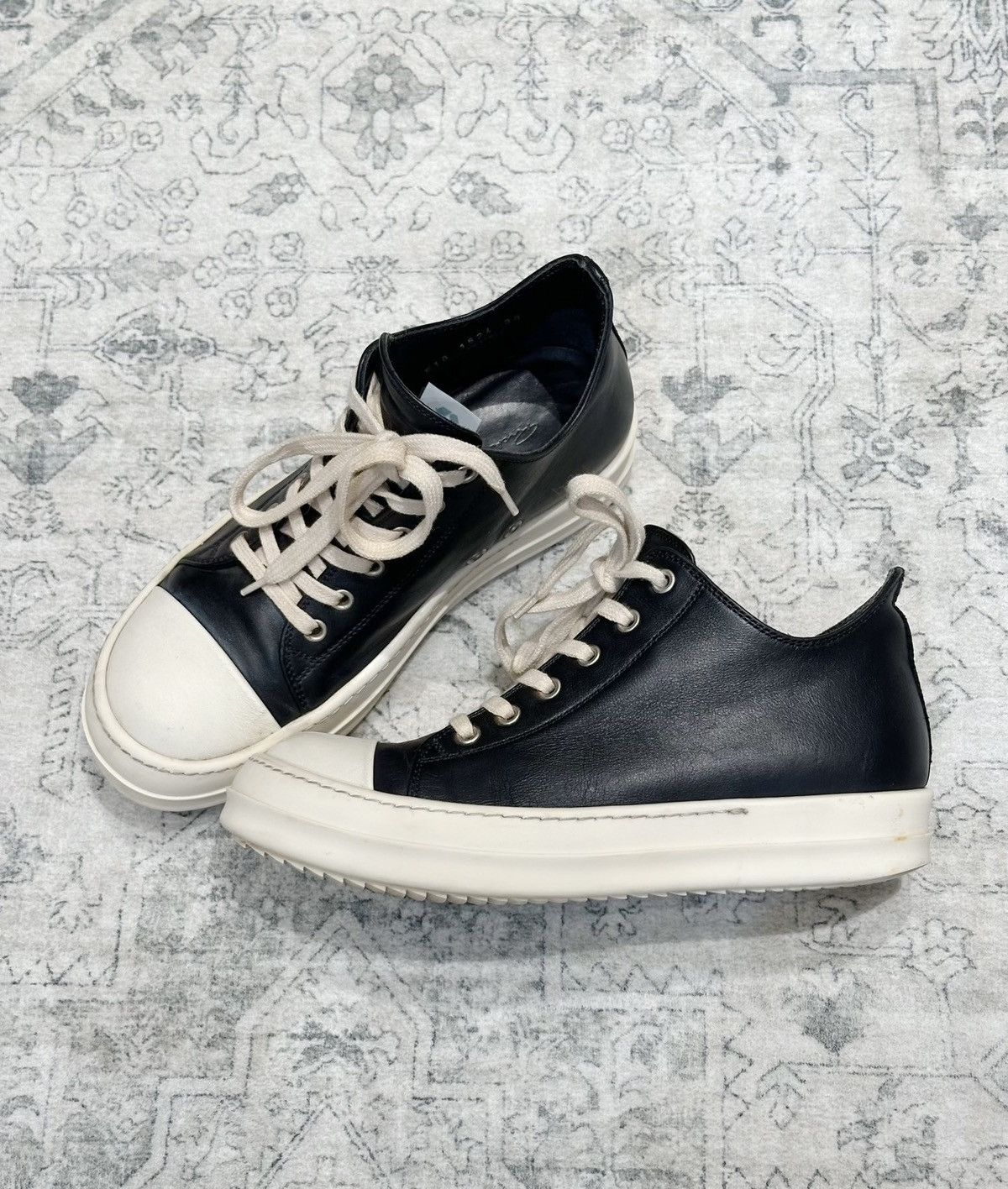 Rick Owens Rick Owens Mainline Leather Low-Top Sneakers Size US 8 / IT 38 - 5 Thumbnail