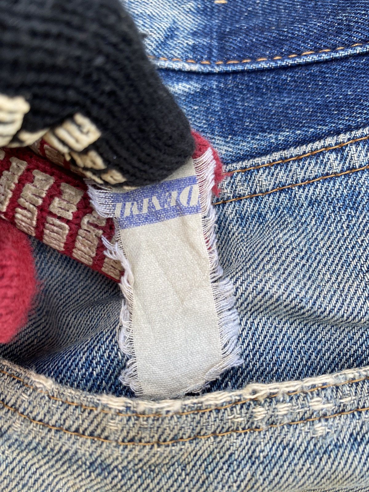 Denime Denime Japan Thrashed Distressed Selvedge Denim Size US 30 / EU 46 - 24 Thumbnail