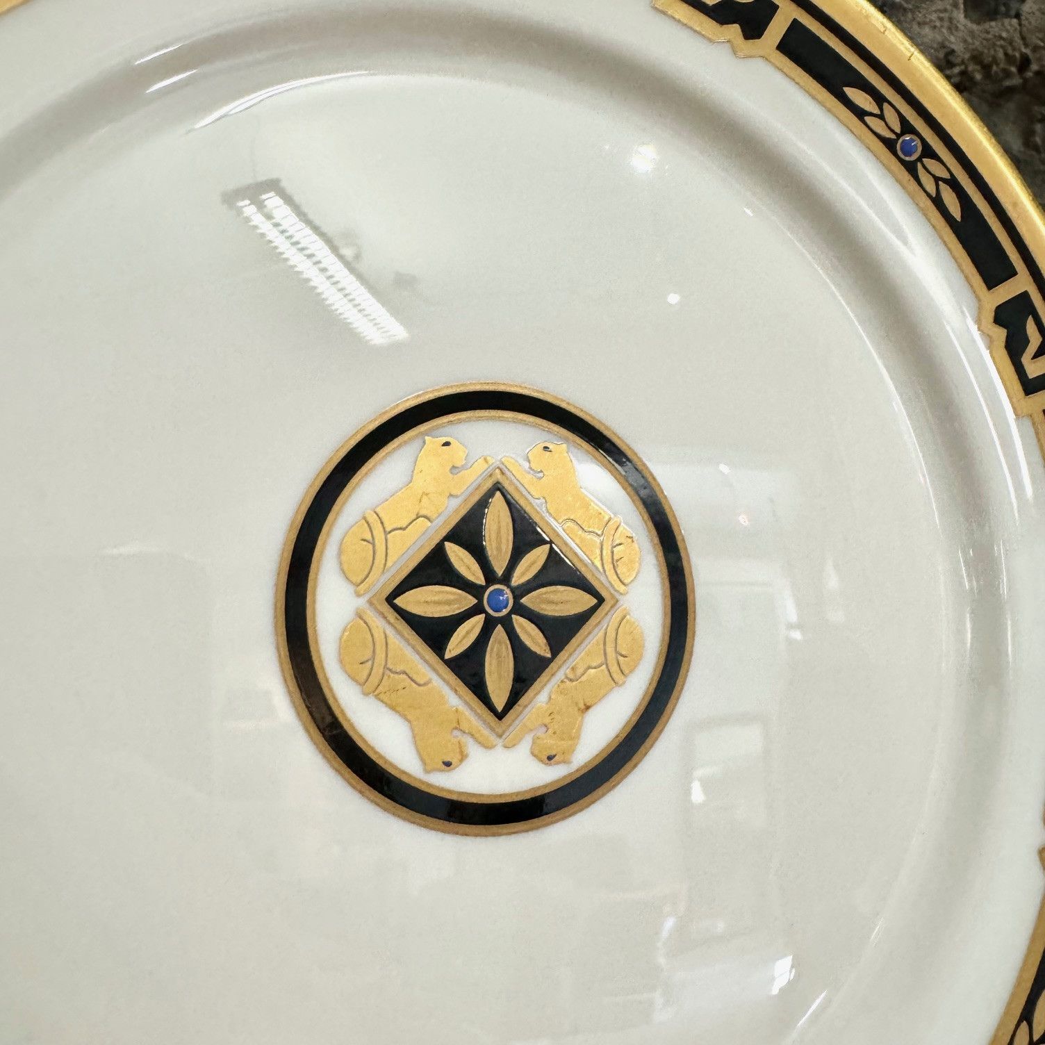 Cartier Cartier La Maison De L'Art Deco Panther Pattern Round Plate Size ONE SIZE - 3 Thumbnail
