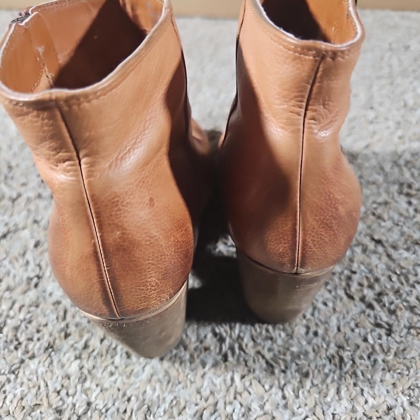 BP. BP RN58665 Genuine Leather 8M Side Zip Wedge Heel Boots Size US 8 / IT 38 - 6 Thumbnail