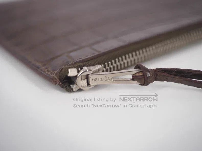 Hermes Hermes Brown Crocodile Leather Change Purse Size ONE SIZE - 4 Thumbnail