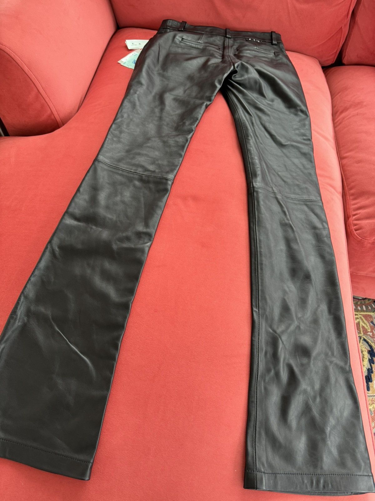 Off-White New Off-White skinny-flared leather trousers, size XS int Size 26" / US 2 / IT 38 - 10 Thumbnail
