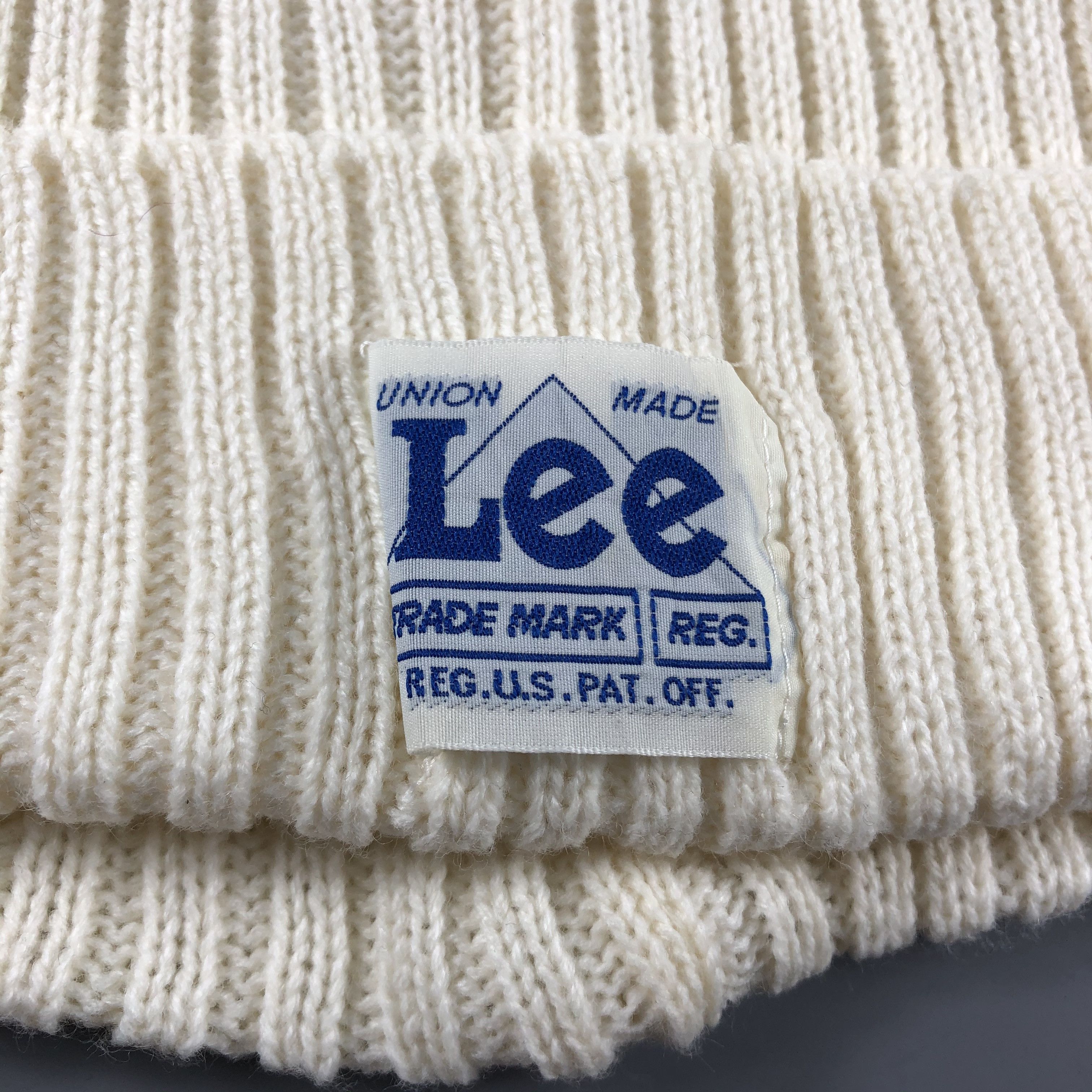 Lee × Vintage Lee Ribbed Beanie Snow Hat Snow Cap -D208 Size ONE SIZE - 4 Thumbnail