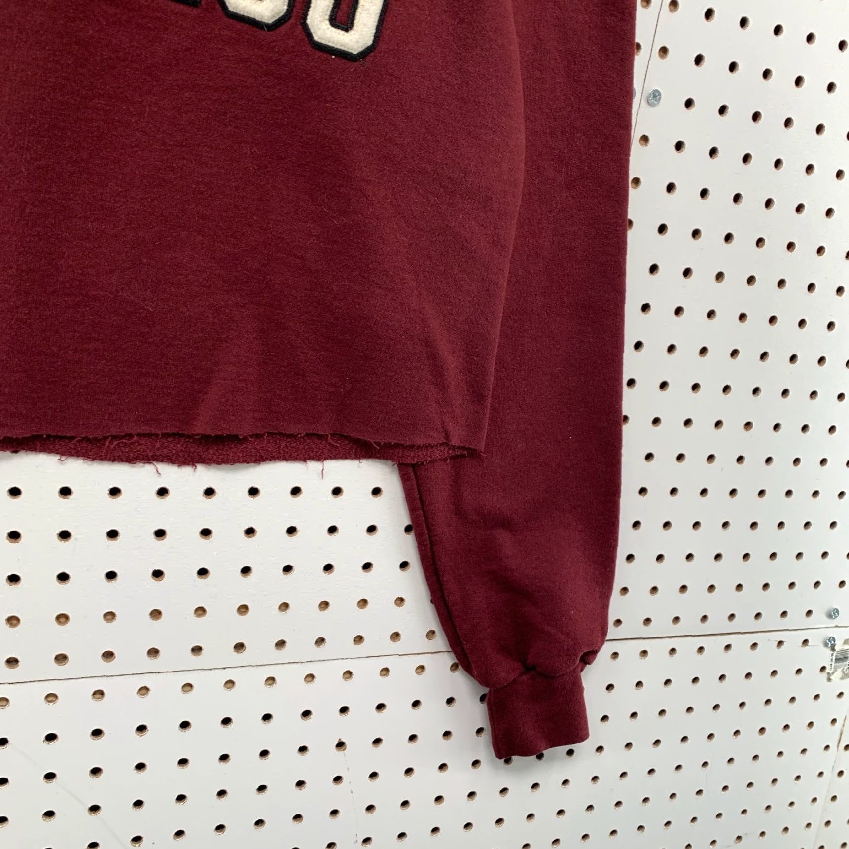 Champion Champion University Chicago Sweatshirt Womens XS Cropped Crewneck Fleece Maroon Red Size XS / US 0-2 / IT 36-38 - 5 Thumbnail