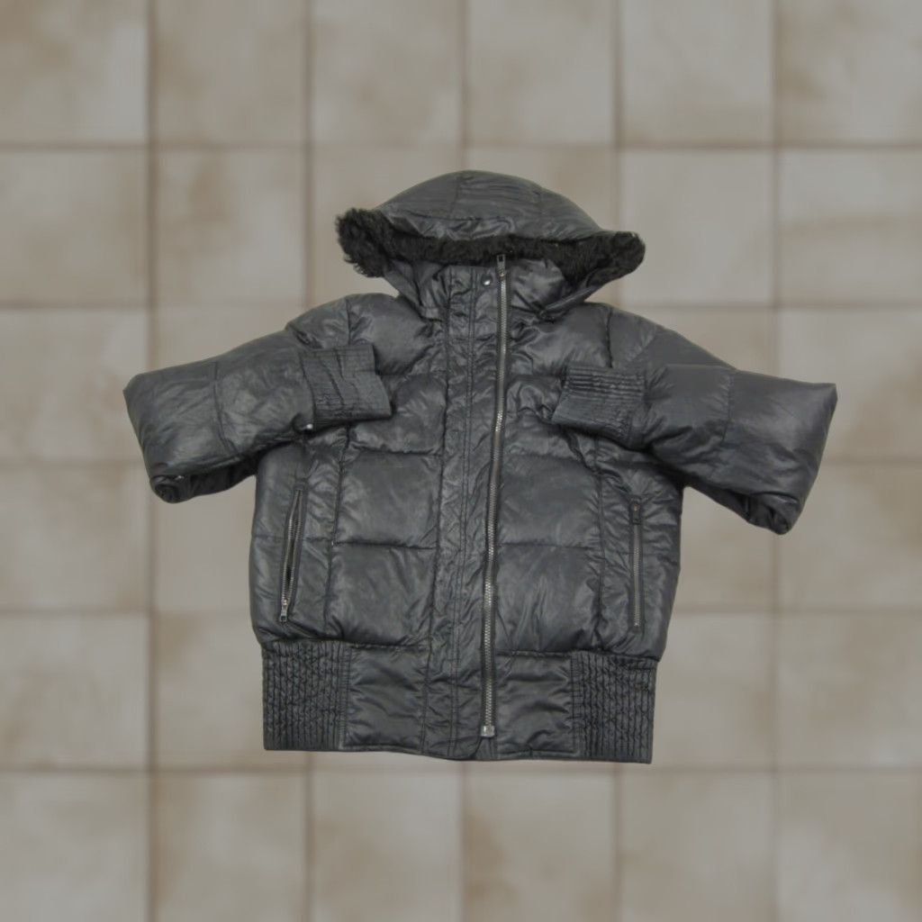 Nike VINTAGE Nike Jacket Womens L Black Puffer Fur Lined Down Feather Hoodie Size L / US 10 / IT 46 - 1 Thumbnail