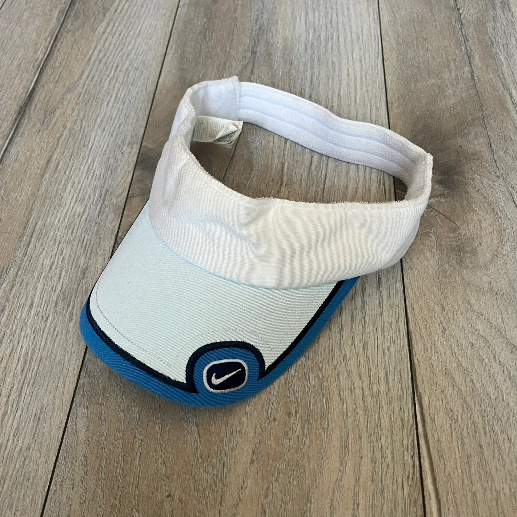Nike Nike 2000's Blue & White Tennis Visor Size ONE SIZE - 1 Thumbnail