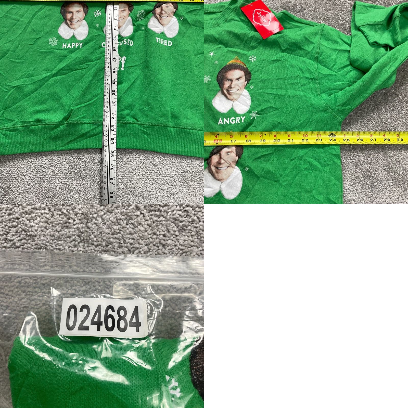 Vintage Joyland Sweatshirt Women XL Green Christmas Holiday Elf Graphic NWT Pullover Crew Neck All Seasons Casual Logo Regular Size XL / US 12-14 / IT 48-50 - 8 Thumbnail