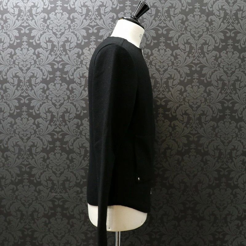 Chrome Hearts Collarless Cashmere Zipper Knit
