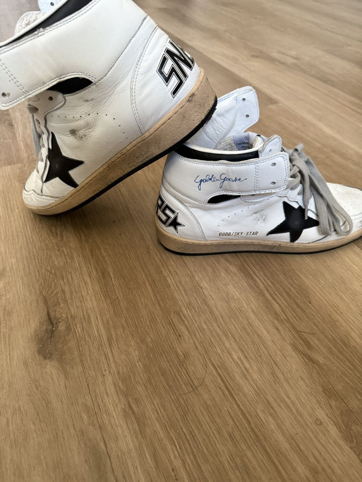 Golden Goose Golden Goose Sky Star High Tops – White/Black – Size 43 Size US 10 / EU 43 - 1 Thumbnail