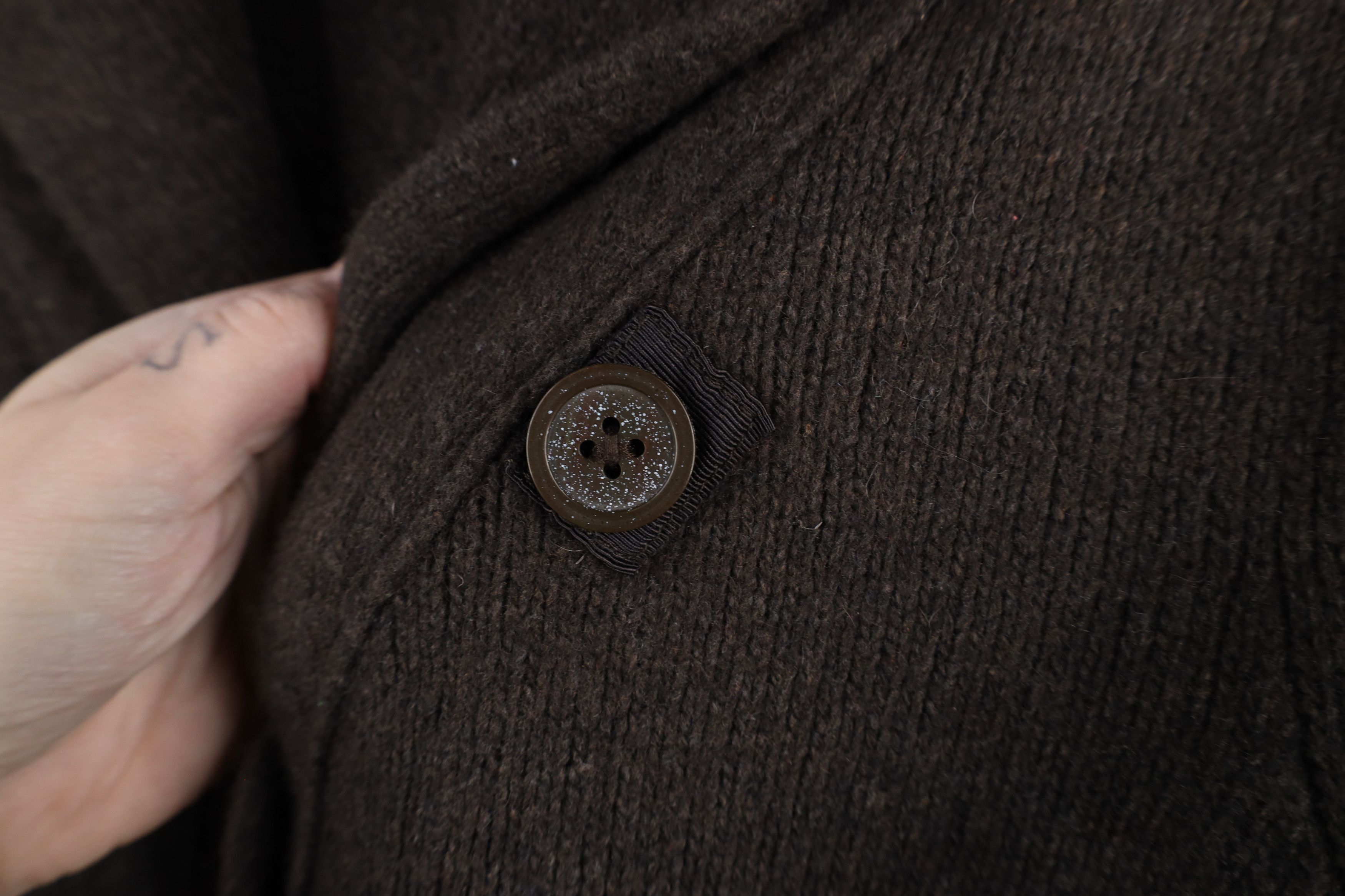 Eddie Bauer × Vintage Vintage Eddie Bauer Ribbed Knit Shawl Cardigan Sweater Brown Size M / US 6-8 / IT 42-44 - 6 Thumbnail
