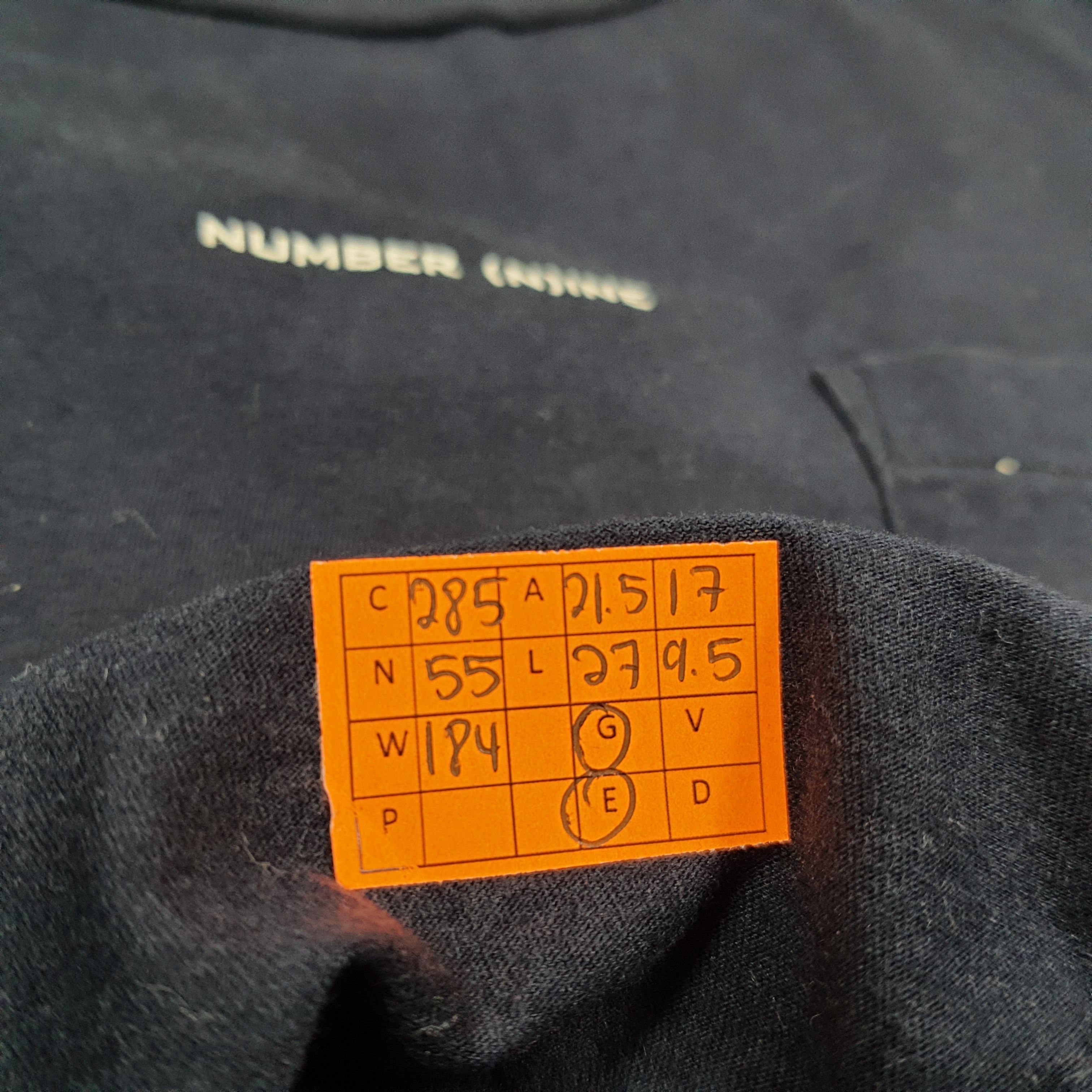 Number (N)ine Vintage Number Nine Spell Out Center Logo Tshirt C285N55 Size US L / EU 52-54 / 3 - 7 Thumbnail