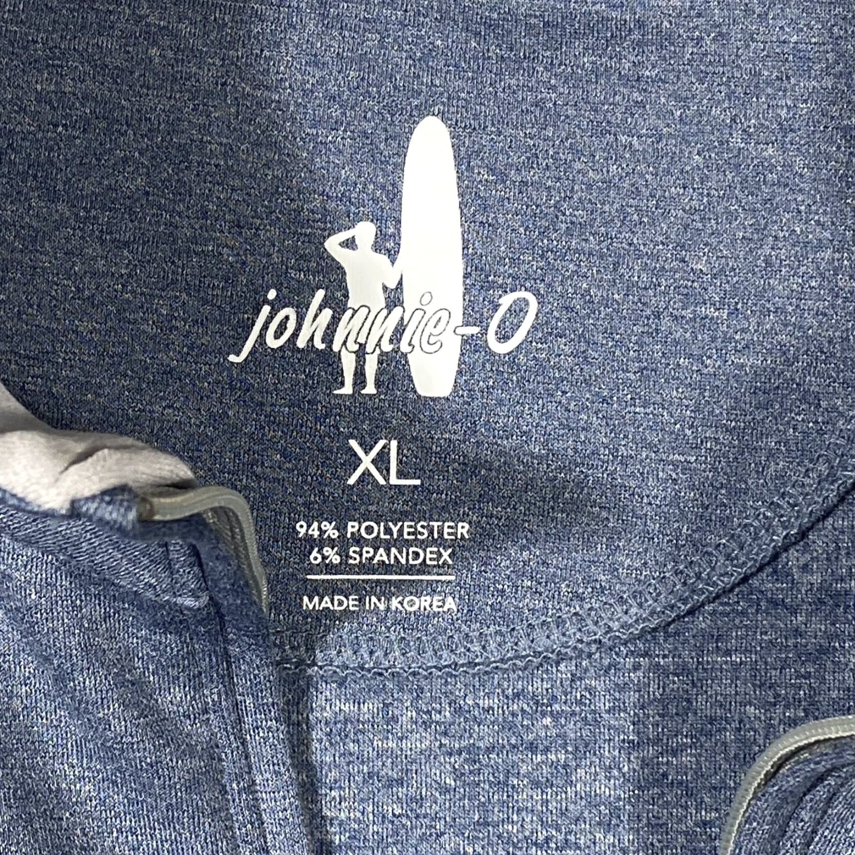 johnnie-O Johnnie-O Men's 1/4 Zip Performance Pullover Jacket Golf XL Blue/Gray Legend Cup Men Size US XL / EU 56 / 4 - 3 Thumbnail