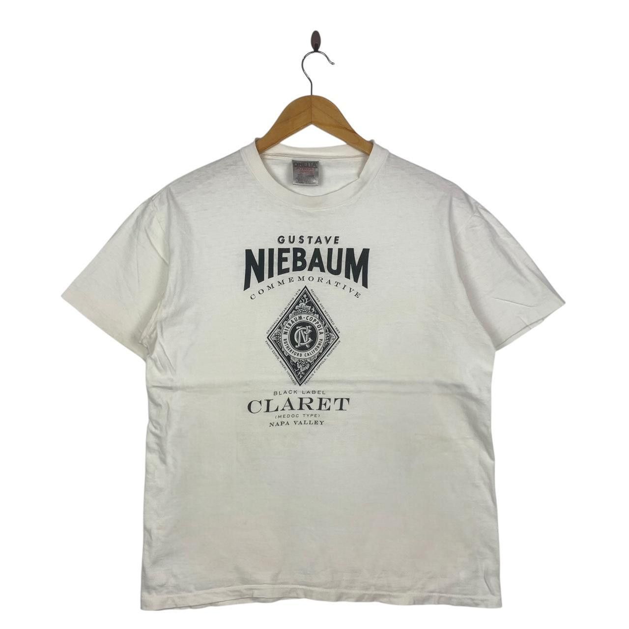 Vintage Vintage 90’ GUSTAVE NIEBAUM Black Label Claret Promo Tee Size US M / EU 48-50 / 2 - 1 Thumbnail