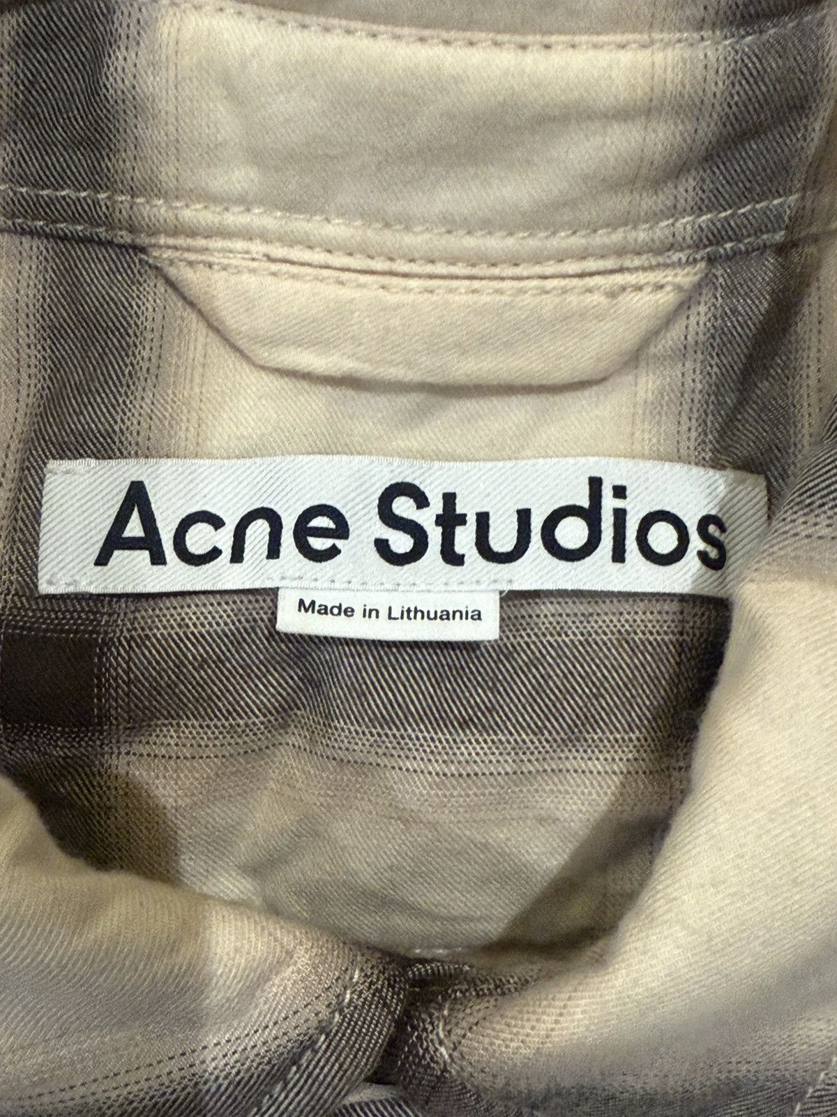 Acne Studios ACNE STUDIOS FLANNEL BUTTON-UP SHIRT SIZE 50 Size US M / EU 48-50 / 2 - 6 Thumbnail