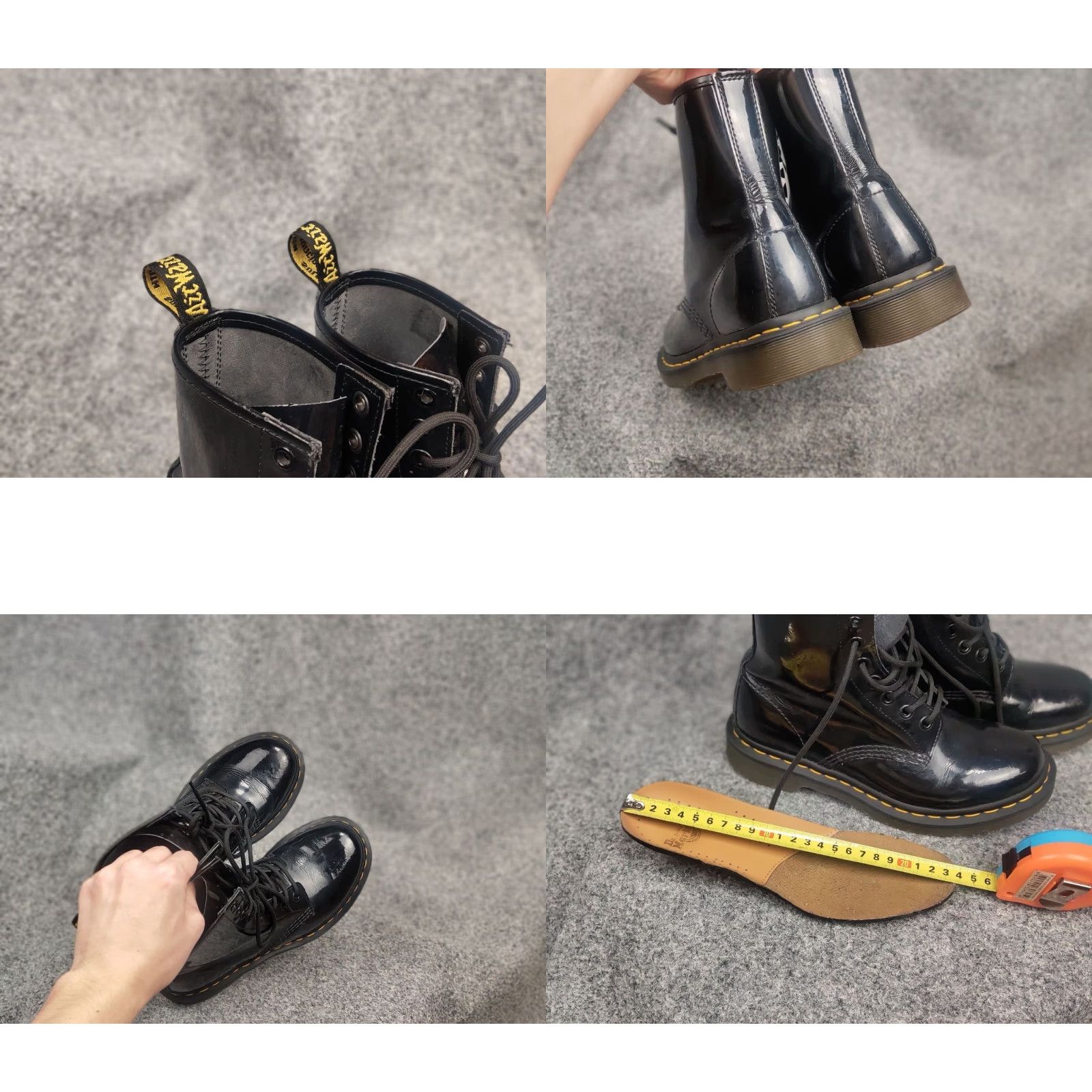 Dr. Martens Dr. Martens 11821 Black Leather Combat Lace Up Boots Women's UK 4 US 6 EU 37 Ankle Patent Patent Black Leather Combat Boots Women Size US 6 / IT 36 - 9 Thumbnail