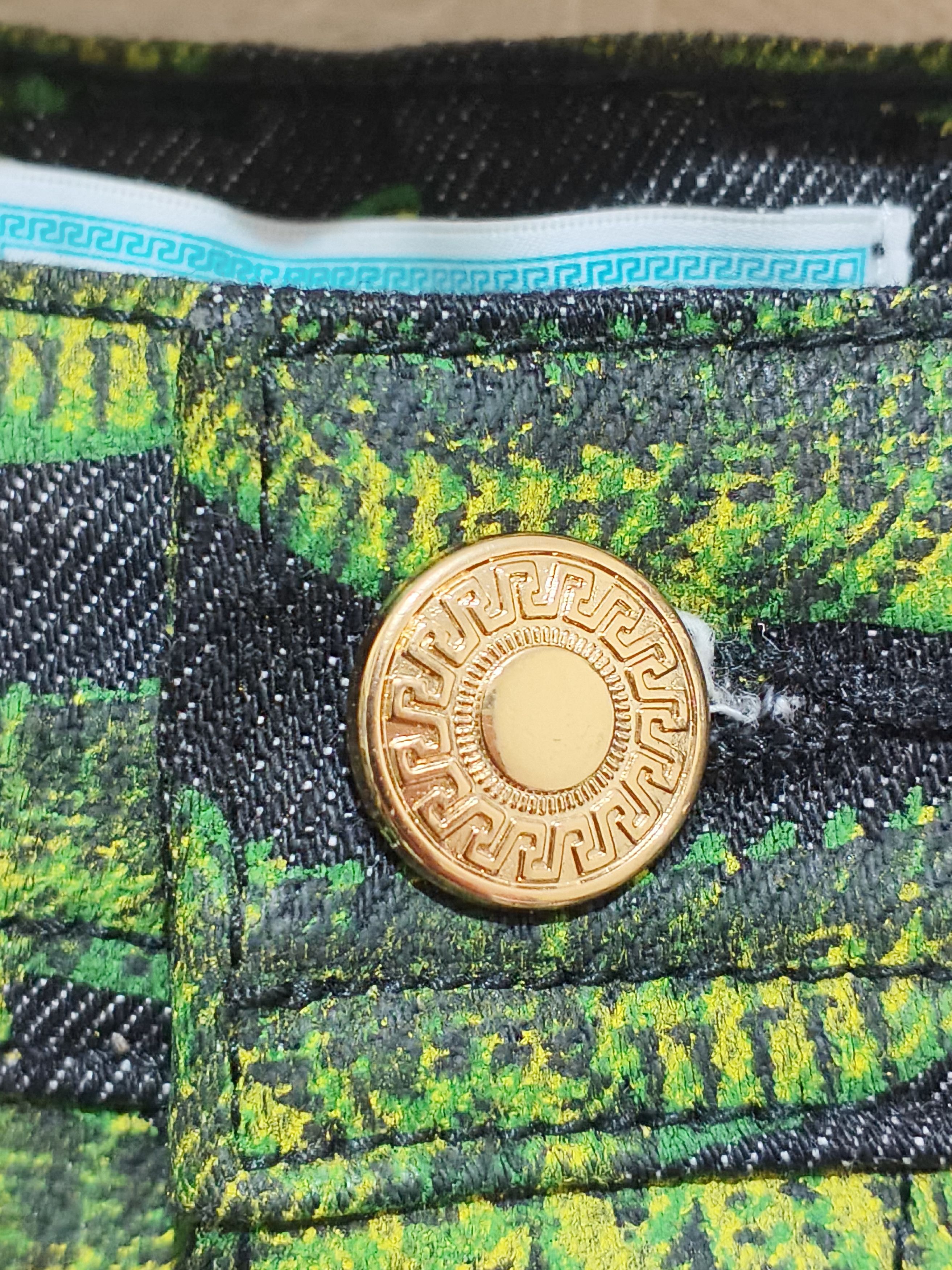 H&M × Versace Versace x HM FW 2011 Crocodile Allover Print Deni Size US 29 - 5 Thumbnail