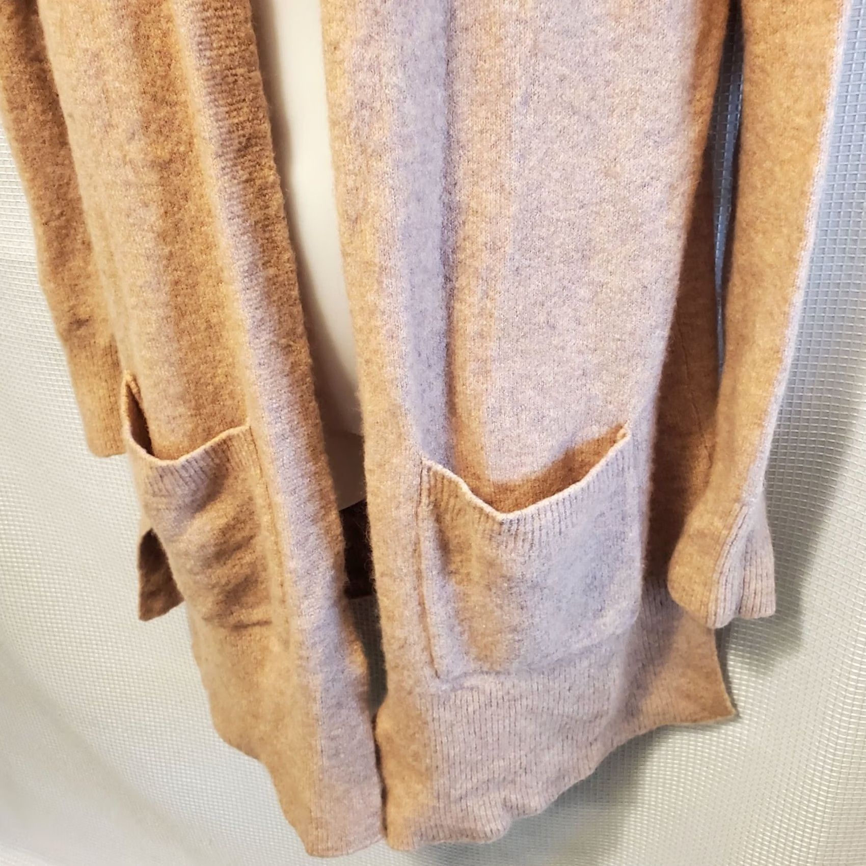 Madewell Madewell Alpaca Merino Wool Blend Womens XS Beige Long Open Cardigan Lightweight Size XS / US 0-2 / IT 36-38 - 2 Thumbnail