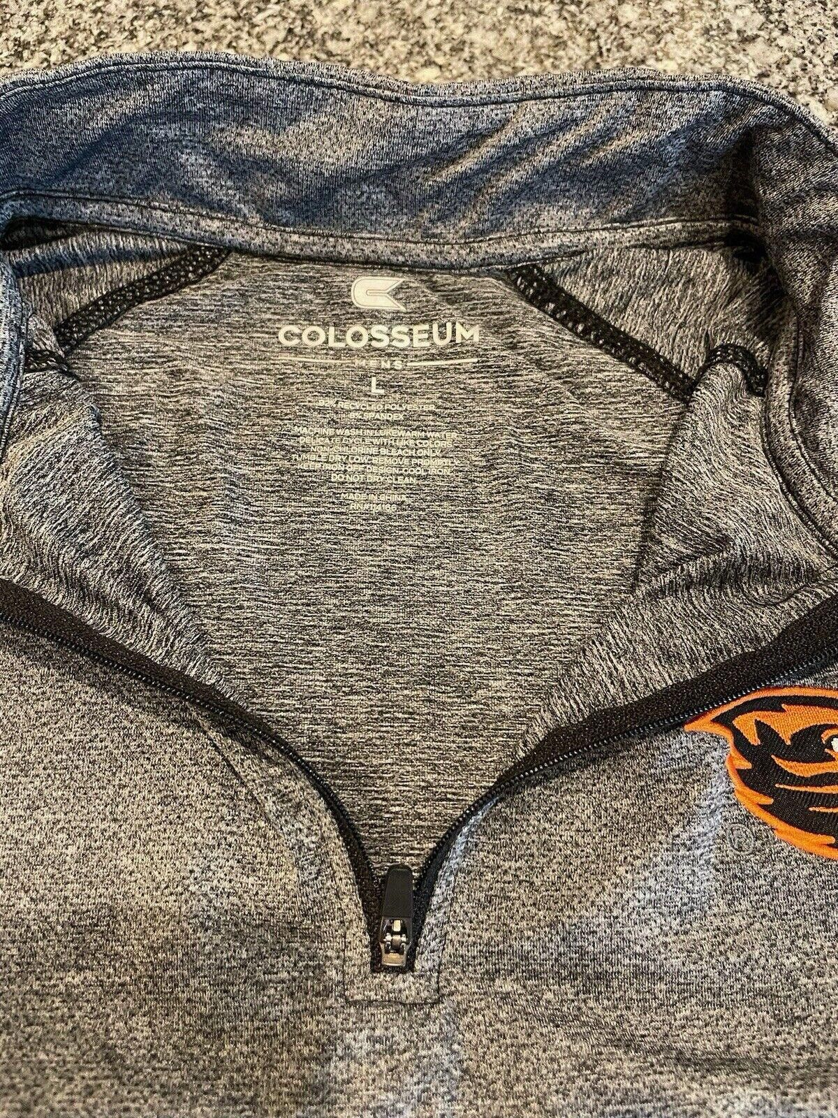 Designer Colosseum Mens Oregon State Beavers Gray Half Zip Sz L (A5) Size ONE SIZE - 4 Thumbnail