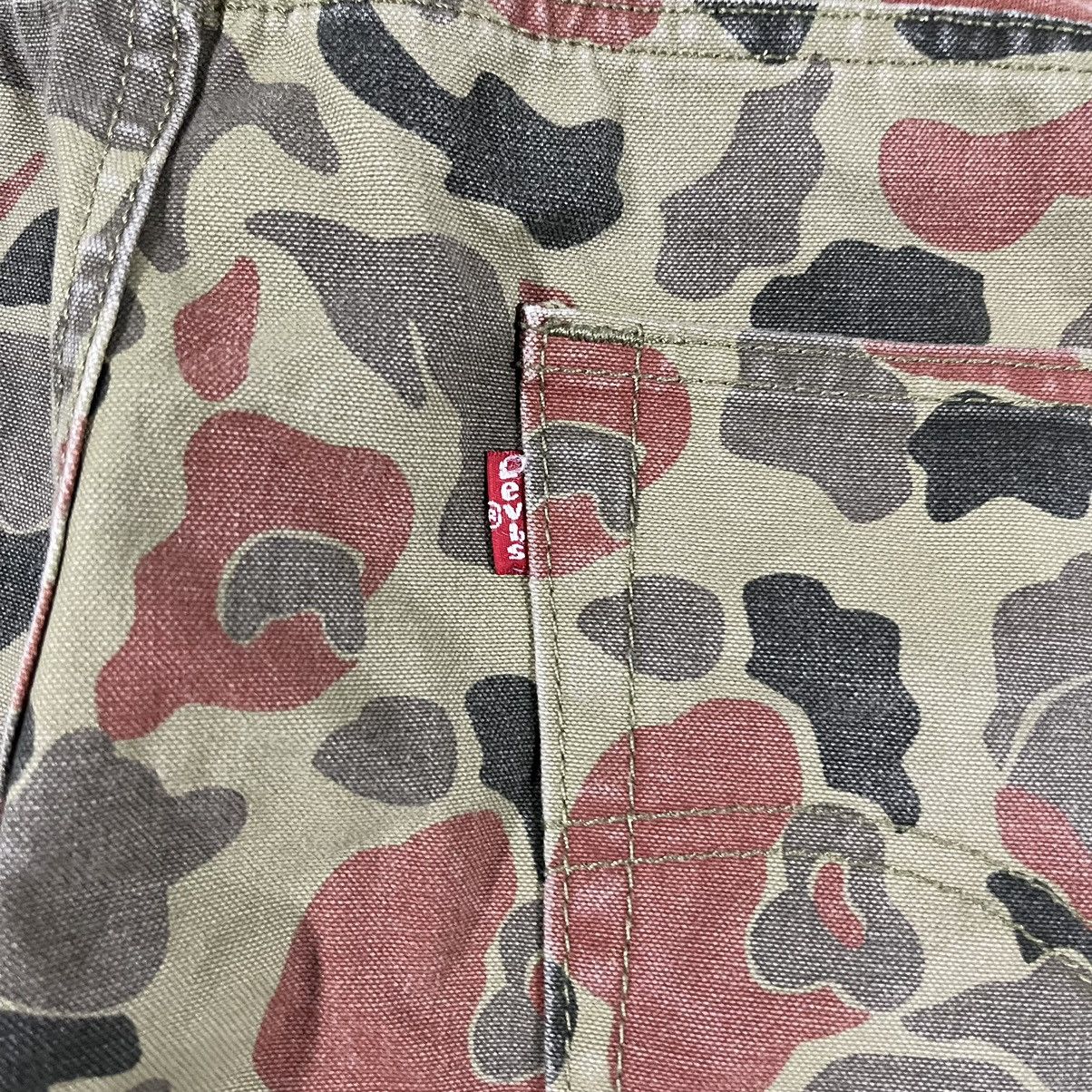Levi's Crazy Levi's 504 Camo Shorts Grunge Baggy Y2K Size 40 Size US 40 / EU 56 - 4 Thumbnail