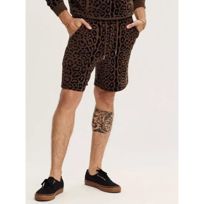 SER.O.YA Gunner Shorts in Cheetah Jacquard Small Mens Teddy
