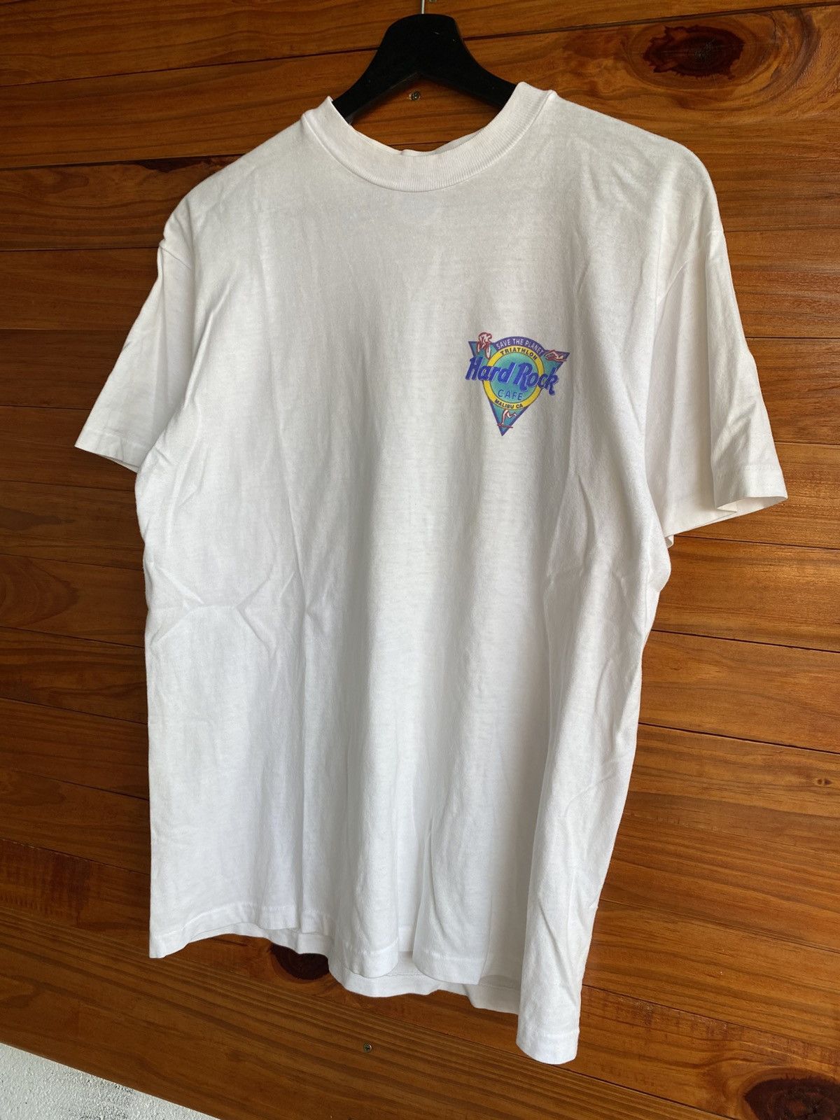 Hard Rock Cafe Vintage 90s Hard Rock Cafe Malibu Triathlon Save the Planet Size US M / EU 48-50 / 2 - 11 Thumbnail