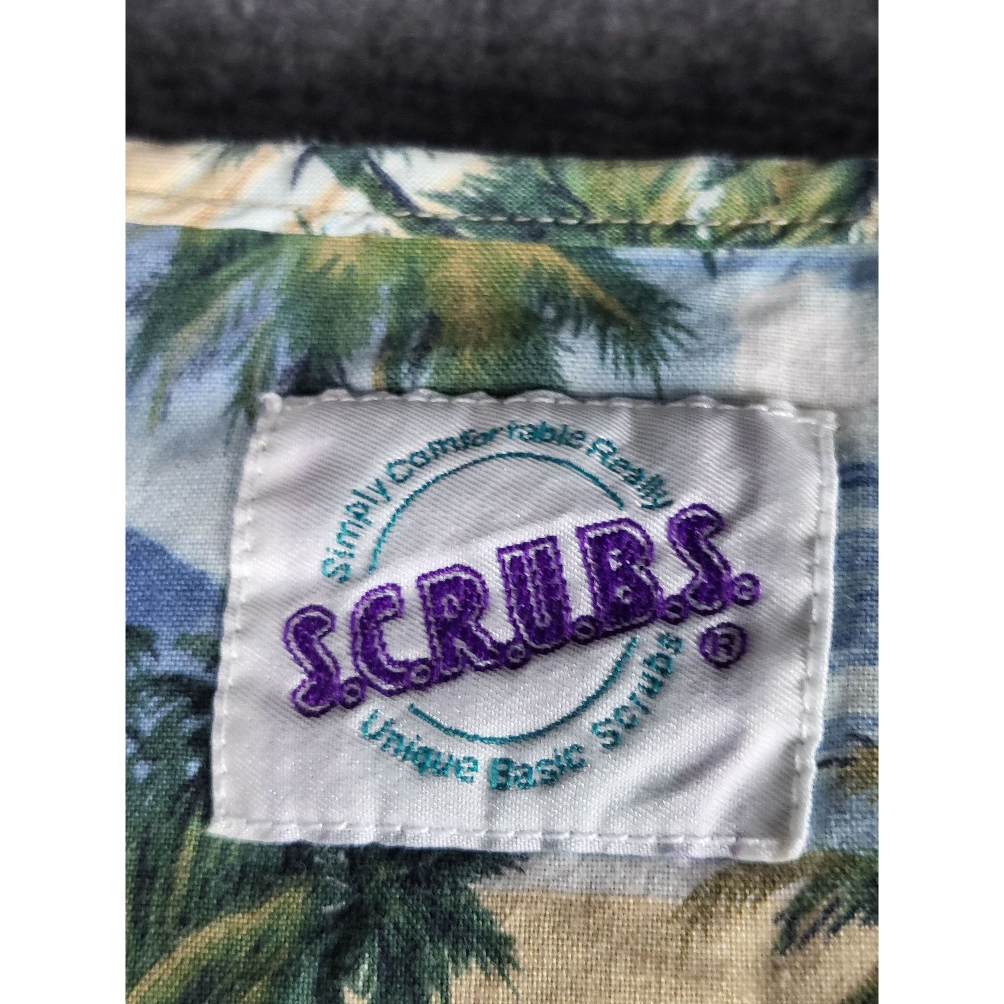 Vintage S.C.R.U.B.S Rare Tropical Scrub Top Unisex Sz L Island Beach Size L / US 10 / IT 46 - 9 Thumbnail