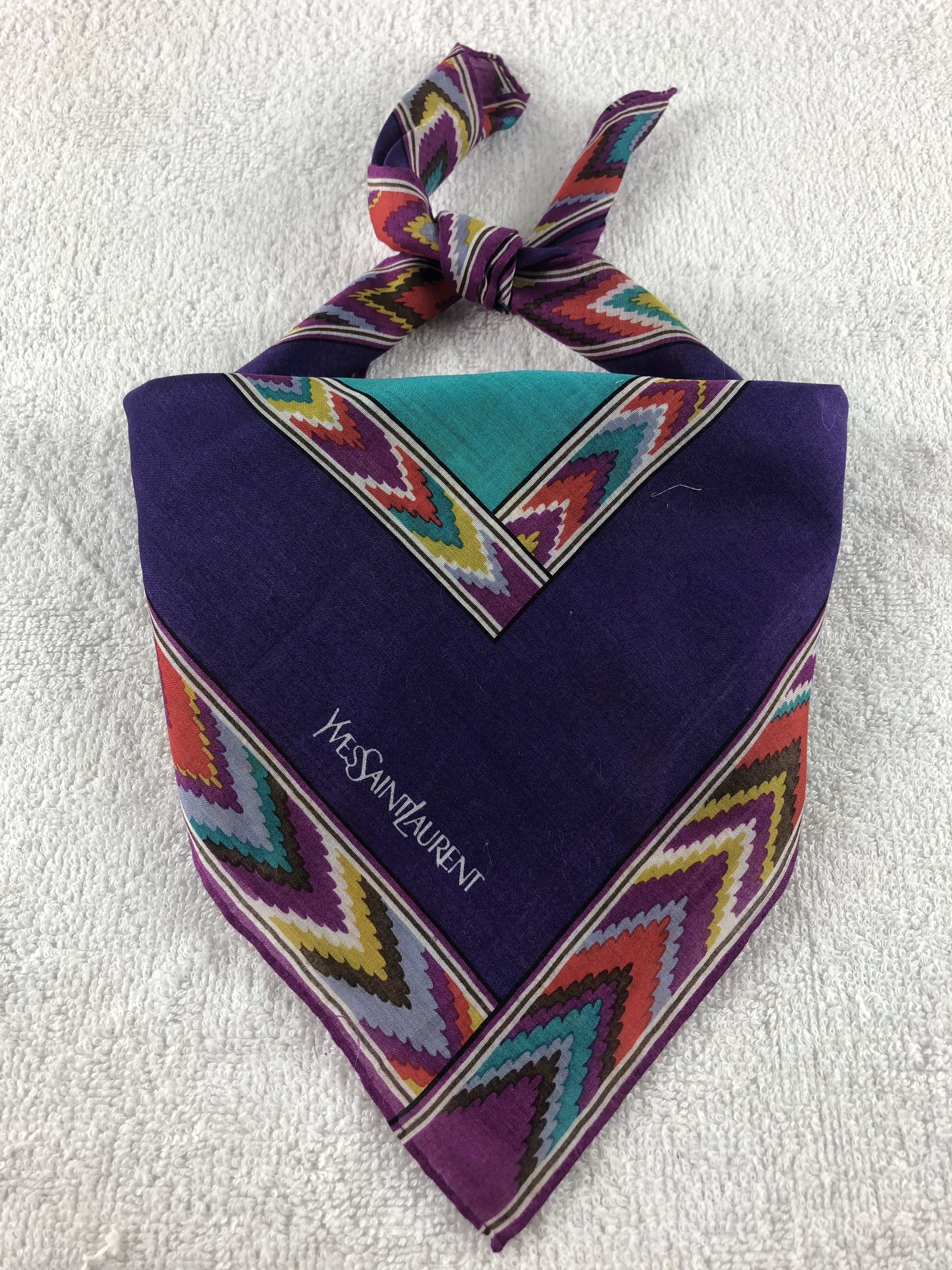 Yves Saint Laurent Yves Saint Laurent Handkerchief / Bandana / Neckerchief Size ONE SIZE - 1 Thumbnail