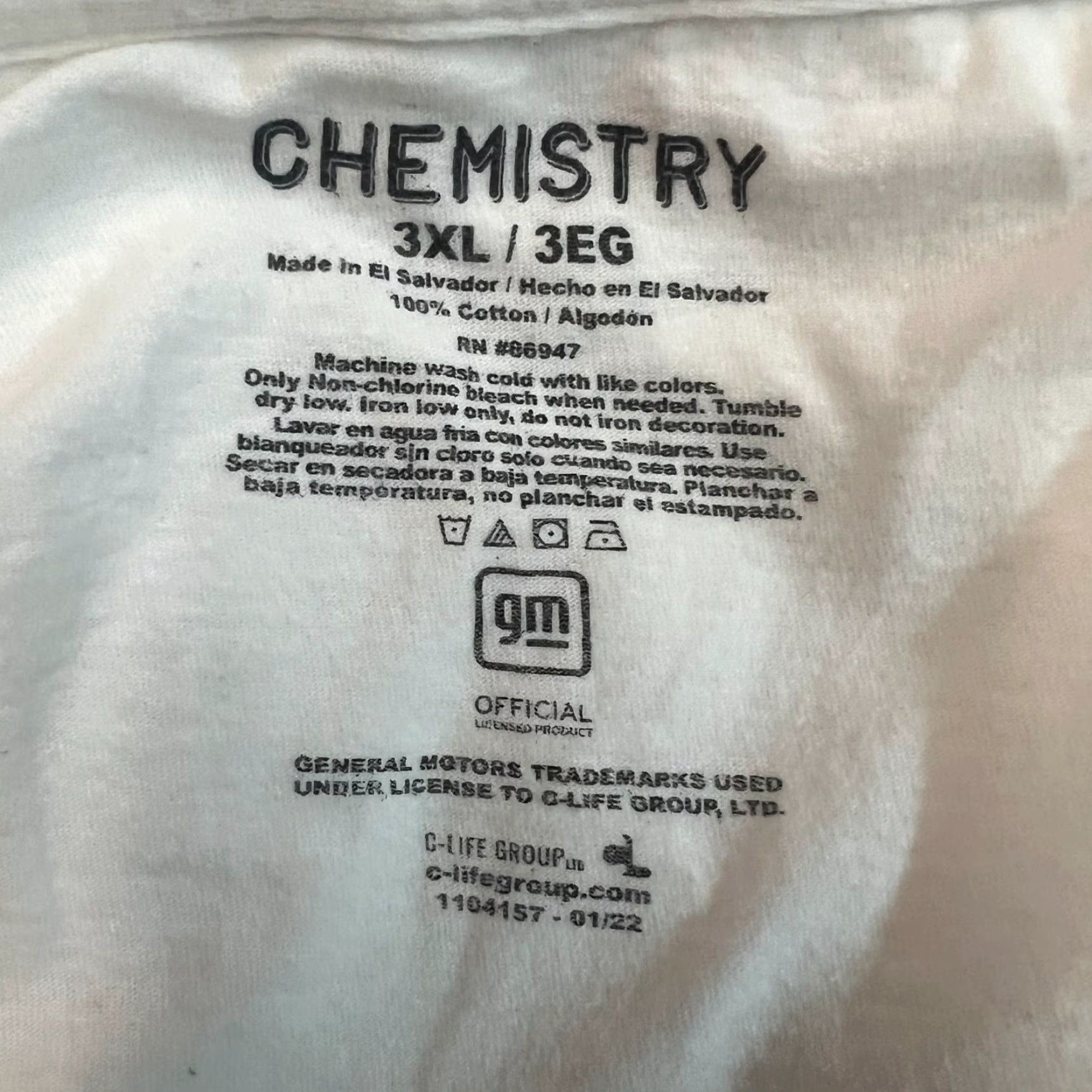 Alchemist Chevrolet Corvette T Shirt Graphic Mens 3XL Short Sleeve White Chemistry Tag Size US XXL / EU 58 / 5 - 6 Thumbnail