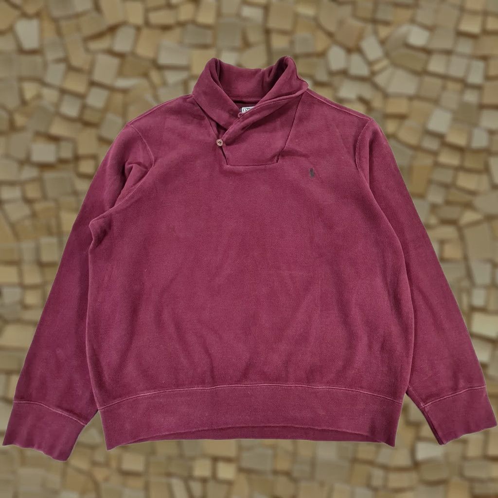 Polo Ralph Lauren VINTAGE Polo Ralph Lauren Jumper Mens Pullover Shawl Neck Cotton Red 2XL Logo Knit Long Sleeve Casual Winter Womens Mens Girls? Size US XXL / EU 58 / 5 - 1 Thumbnail