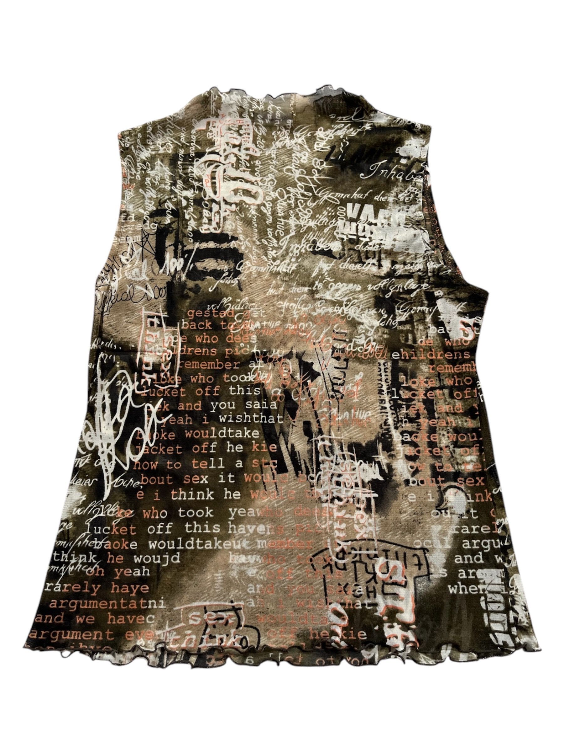 Hysteric Glamour Japanese Brand Mesh Poem Gothic Sleeveless By Graceful Days Size M / US 6-8 / IT 42-44 - 5 Thumbnail