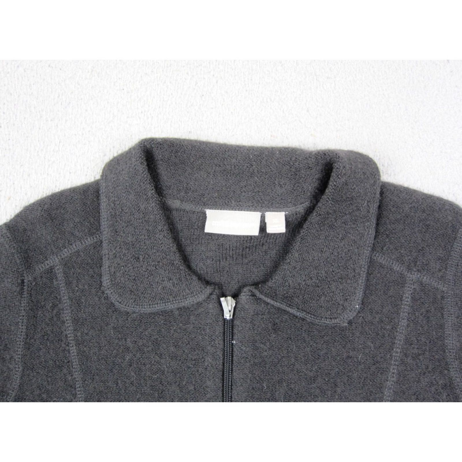 Croft & Barrow Croft & Barrow Sweater Jacket Womens XL Black Wool Full Zip Size XL / US 12-14 / IT 48-50 - 2 Thumbnail