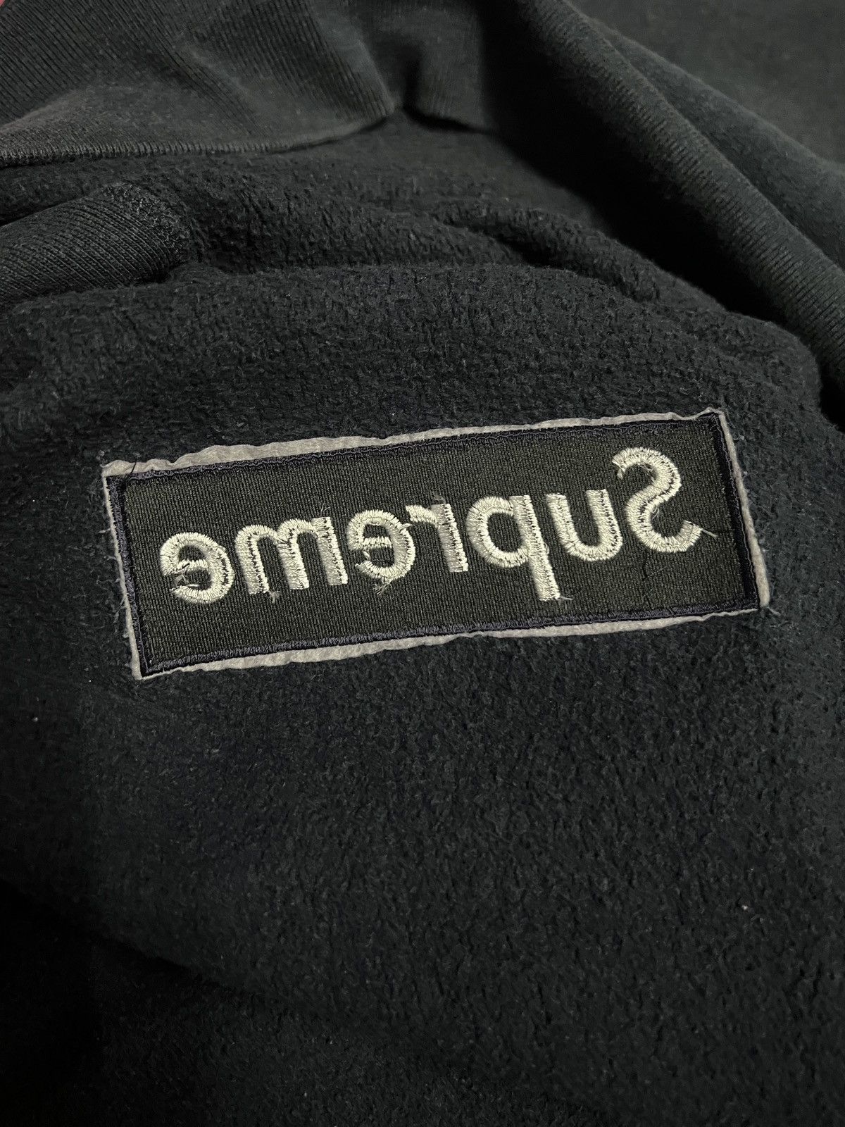 Supreme Vintage 2000 Supreme Box Logo Navy On Navy Hoodie Size US L / EU 52-54 / 3 - 12 Thumbnail