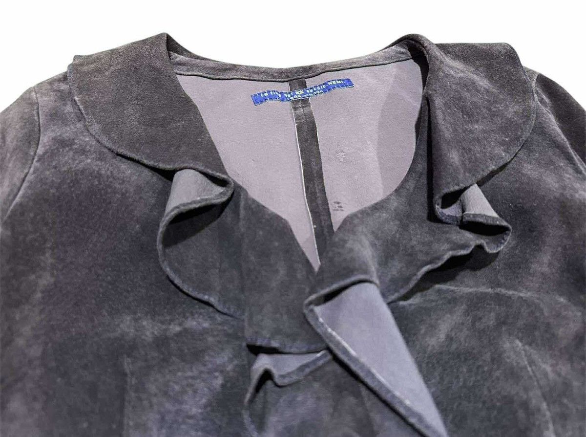 Japanese Brand 🔥1999-2000 Vintage Japanese Ruffled Suede Cardigan Size S / US 4 / IT 40 - 3 Thumbnail
