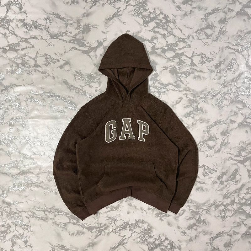 Gap Vintage Gap Spellout Sherpa Fleece Hoodie Y2K Size US S / EU 44-46 / 1 - 1 Thumbnail