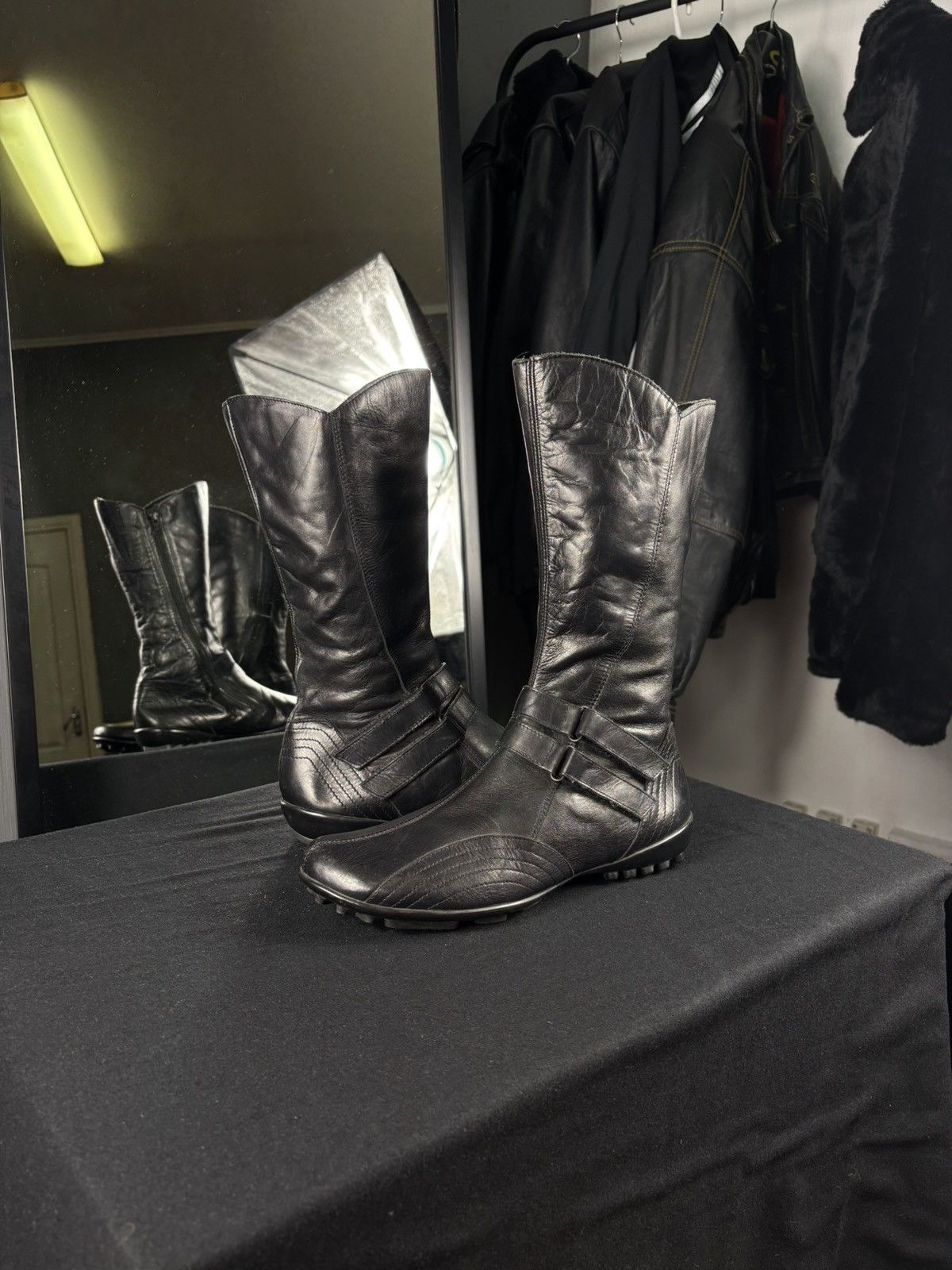 Vintage Moto Boxing zip up leather Boots Size US 8 / EU 41 - 5 Thumbnail