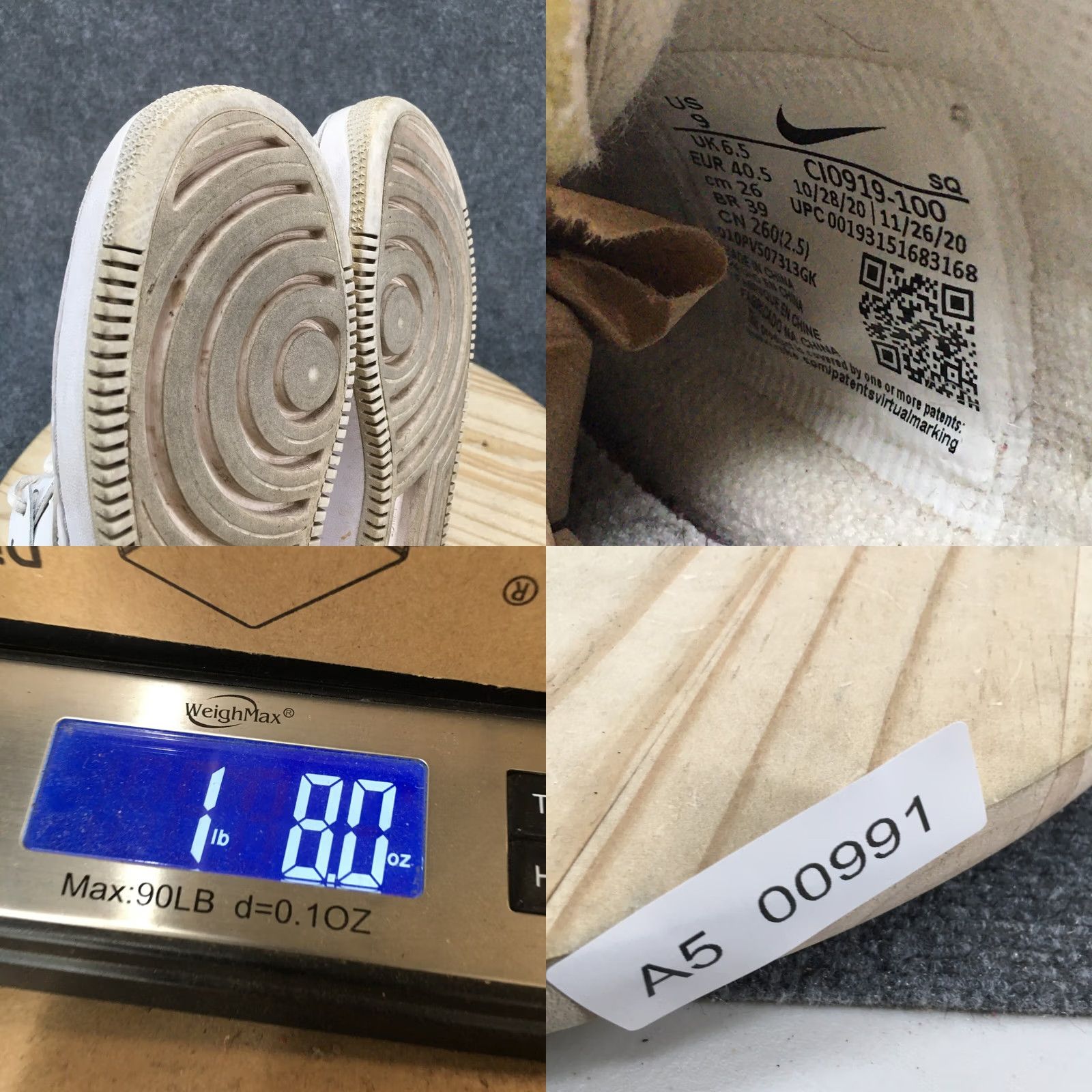 Nike Nike Air Force 1 Shadow Sneakers Womens 9 White Lace Up Low Top Shoes Size M / US 6-8 / IT 42-44 - 9 Thumbnail