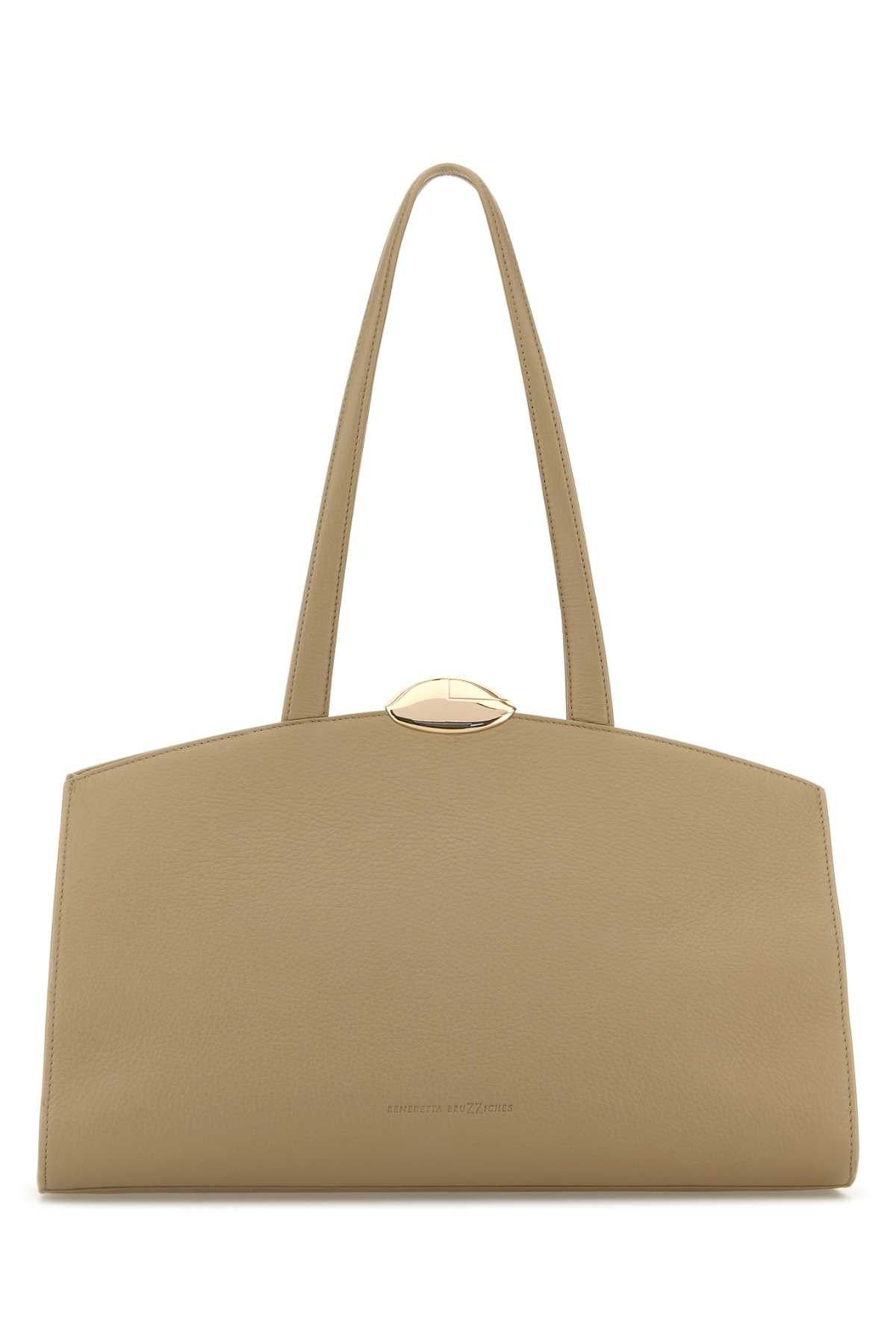 Benedetta Bruzziches Beige Leather Serena Shopping Bag Size ONE SIZE - 1 Thumbnail