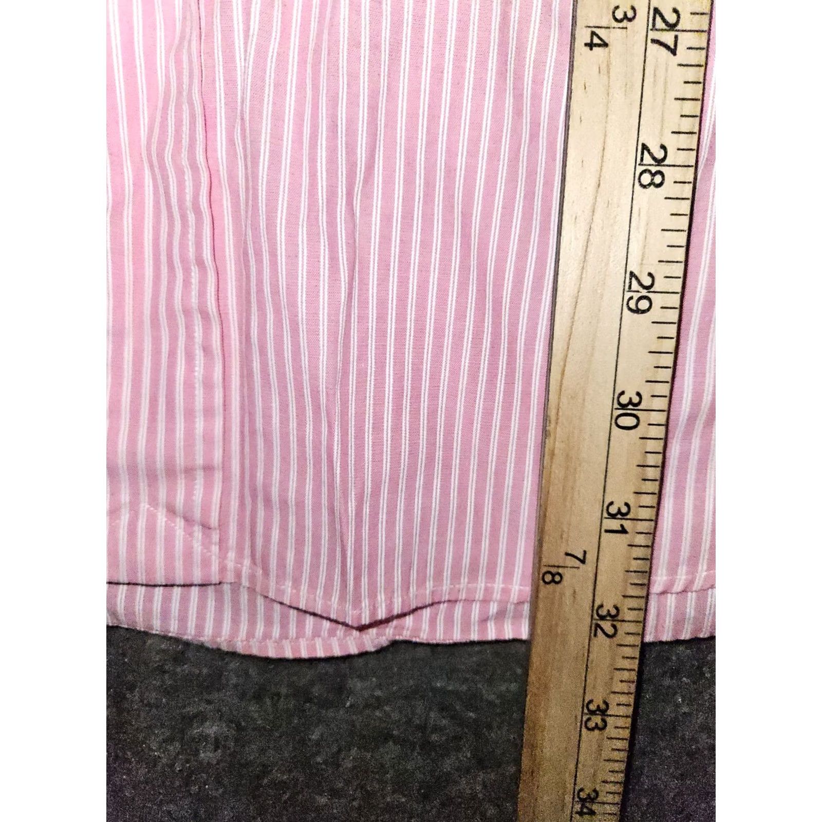 Ralph Lauren VINTAGE Ralph Lauren Yarmouth Button-Down Shirt Men 36/37 Pink Striped Regular Size Embroidered Long Sleeve Button-Up Shirt Mens Size US M / EU 48-50 / 2 - 4 Thumbnail