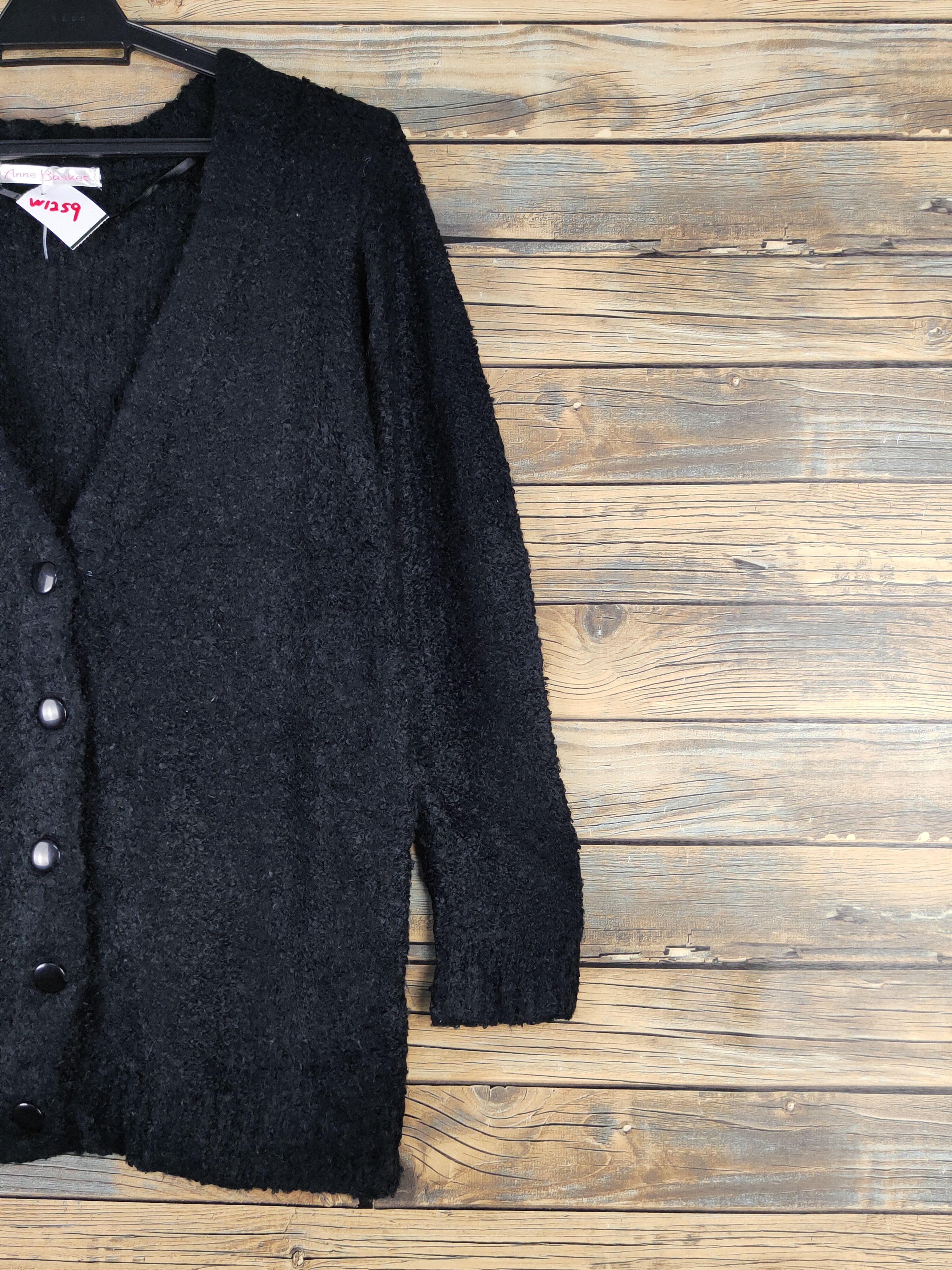 Japanese Brand × Vintage Anne Basket Black Knitwear Cardigan #W1259 Size M / US 6-8 / IT 42-44 - 5 Thumbnail