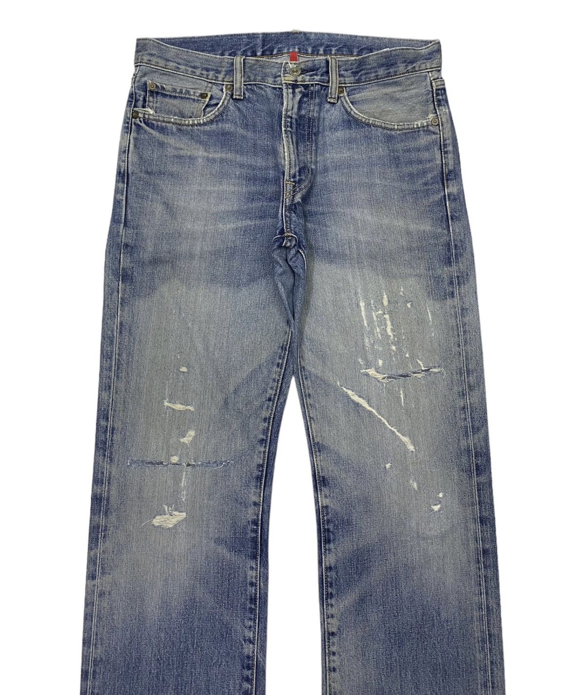 Undercover × Uniqlo BAGGY JEANS UNIQLO JAPAN BAGGY DISTRESSED DENIM JEANS Size US 34 / EU 50 - 5 Thumbnail