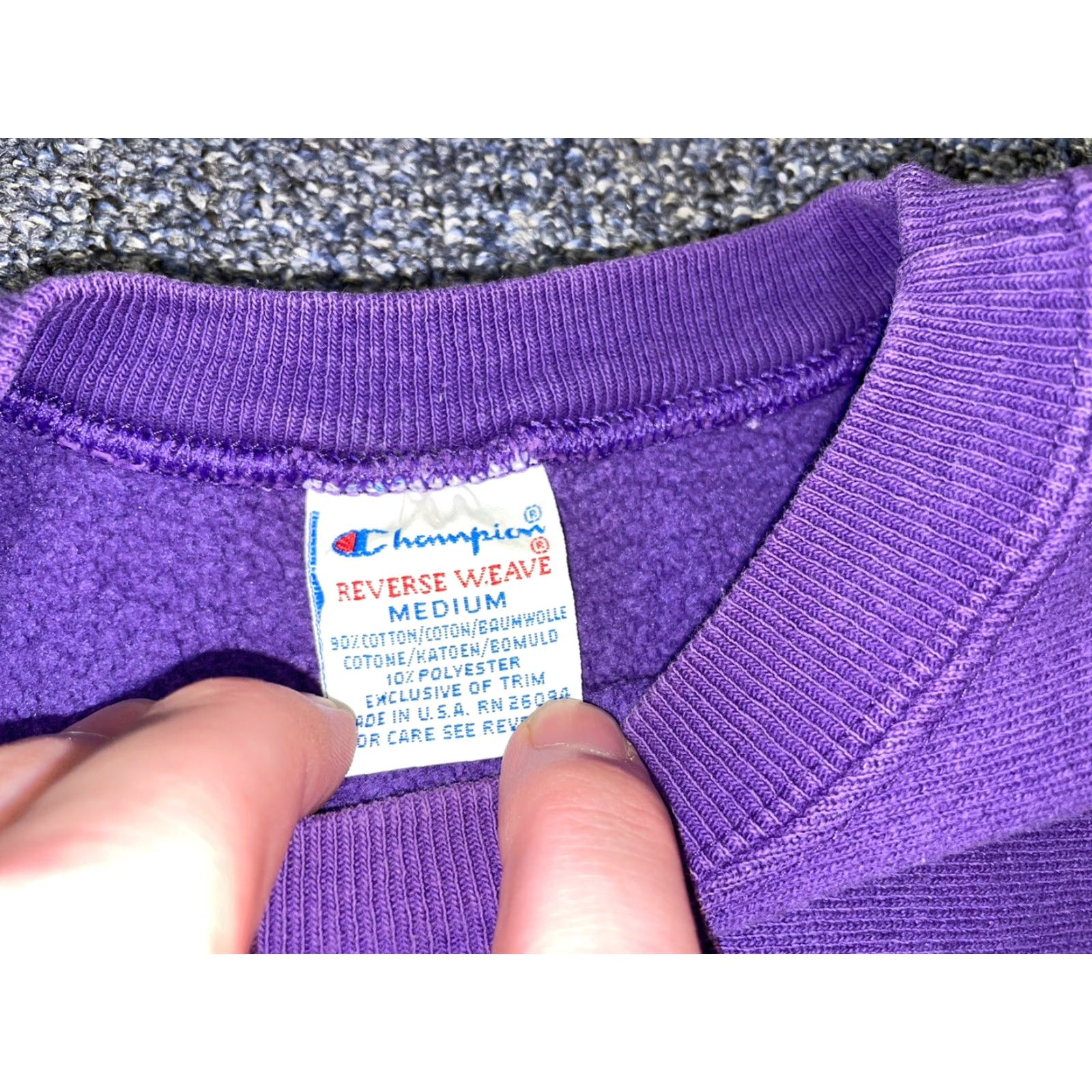 Champion VINTAGE Champion Sweatshirt Mens M Reverse Weave USA Made 90s Purple Size US M / EU 48-50 / 2 - 2 Thumbnail