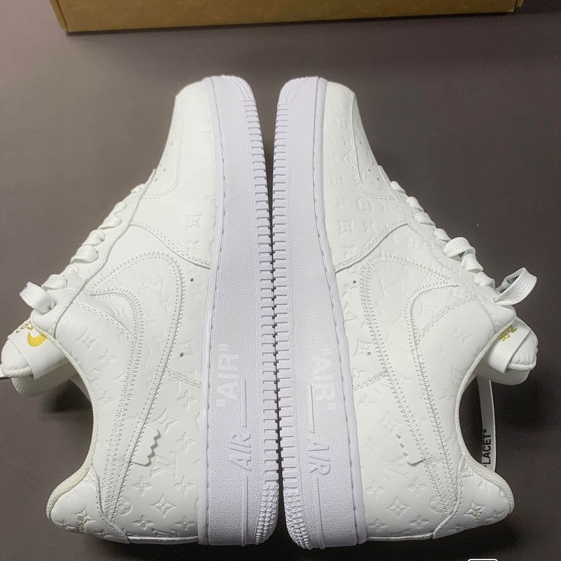 Louis Vuitton Nike x Louis Vuitton White Air Force 1 Sneakers -2505 Size US 8.5 / EU 41-42 - 8 Thumbnail