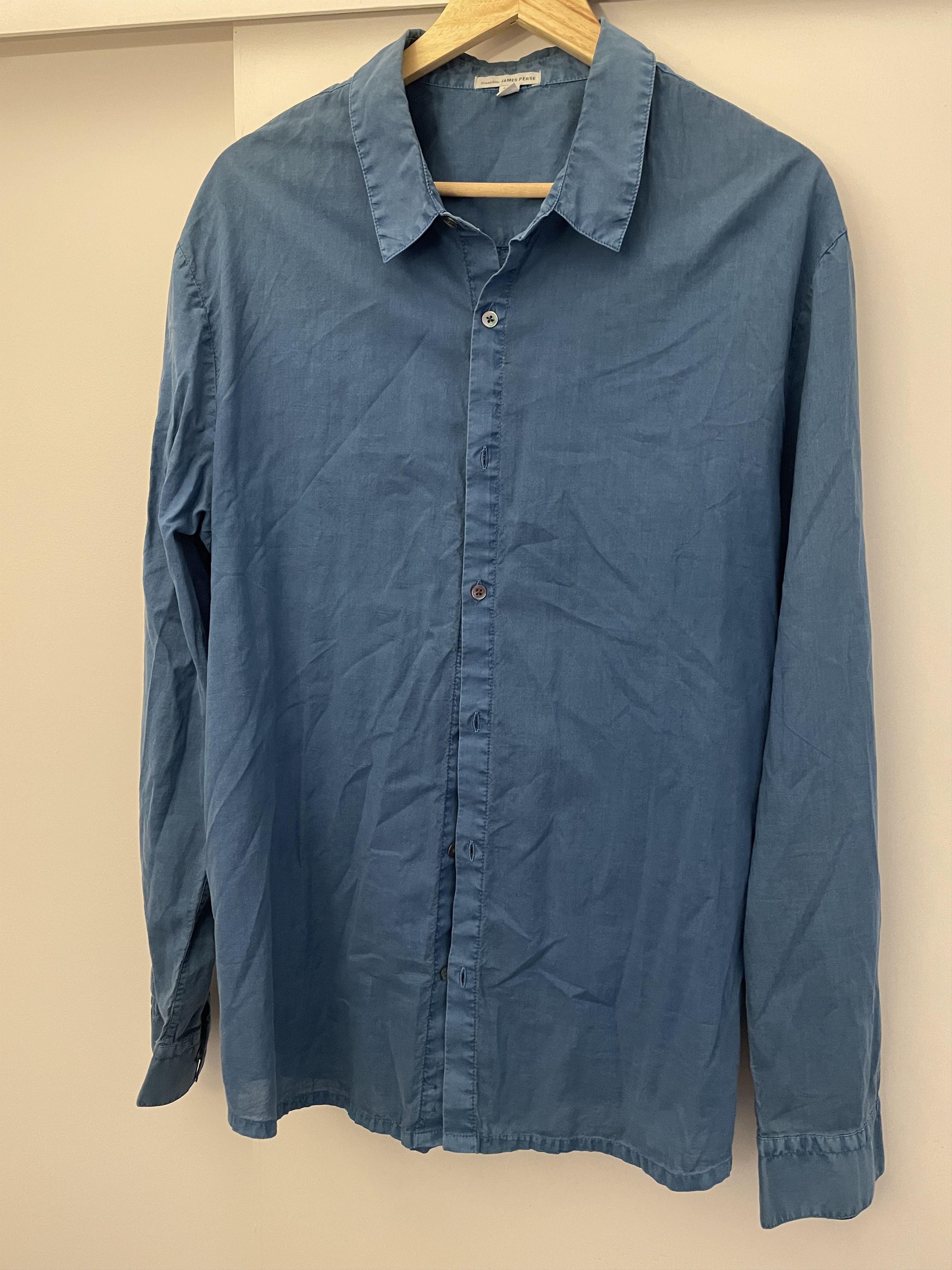 James Perse Lovely soft cotton blue shirt Size US XXL / EU 58 / 5 - 6 Thumbnail