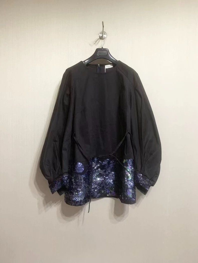 dries van noten size:38 Showy dragon studded sequin shirt