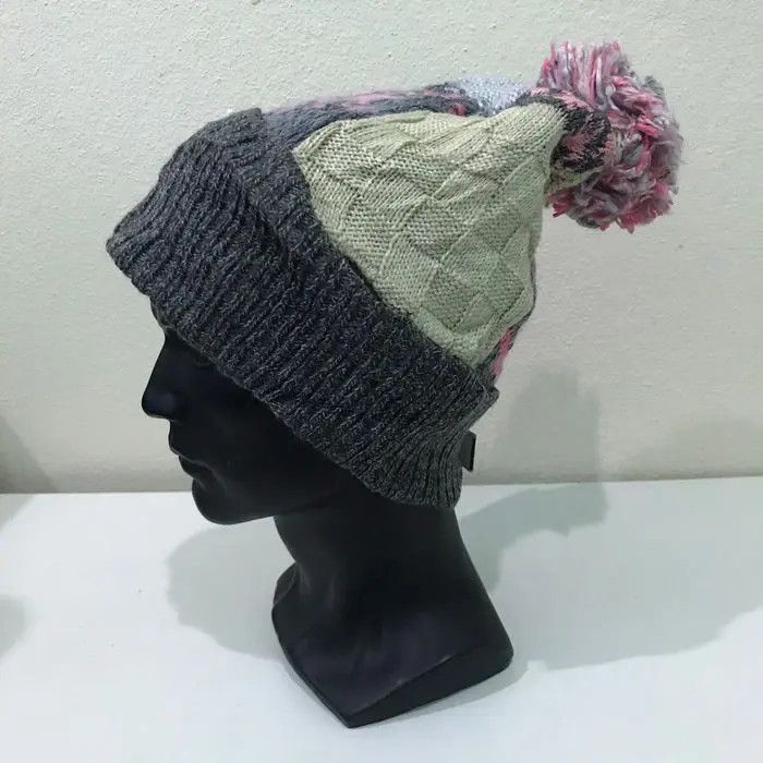 Phenix × Vintage Phenix Patchwork Bobble Beanie Hat Size ONE SIZE - 2 Thumbnail