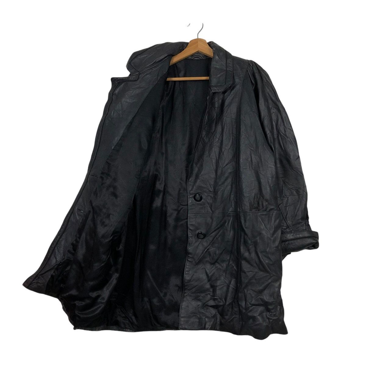 Japanese Brand 🔥VINTAGE GENUINE LEATHER JACKET DOUBLE BREAST OJATTI ITALY Size US M / EU 48-50 / 2 - 13 Thumbnail