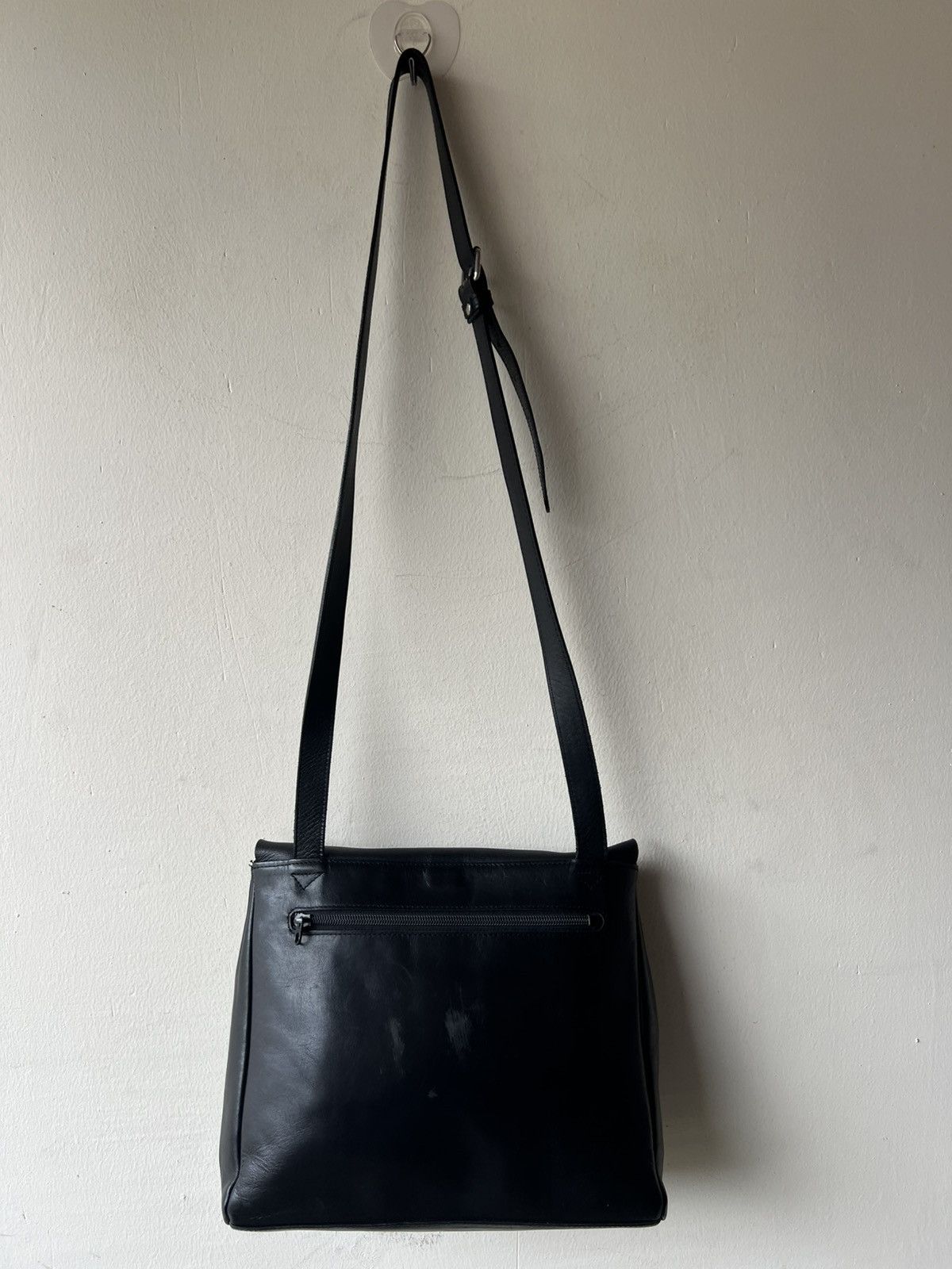Leather Vintage PARTS Japan Patina Black High Quality Leather Bag Size ONE SIZE - 20 Thumbnail